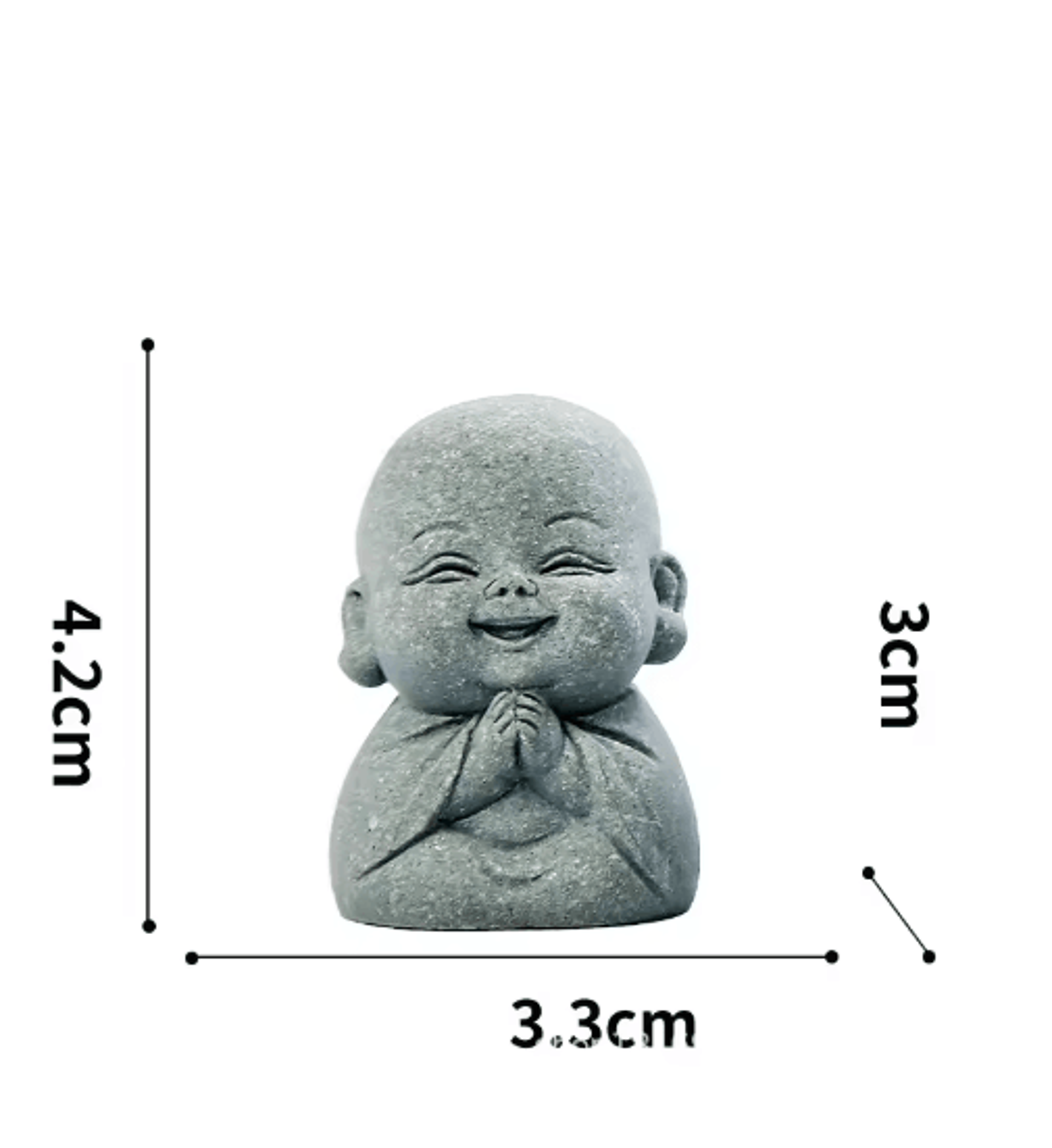 Cute Zen Monk Statues Serene Meditation Decor  Mini Garden Figurines Set 5
