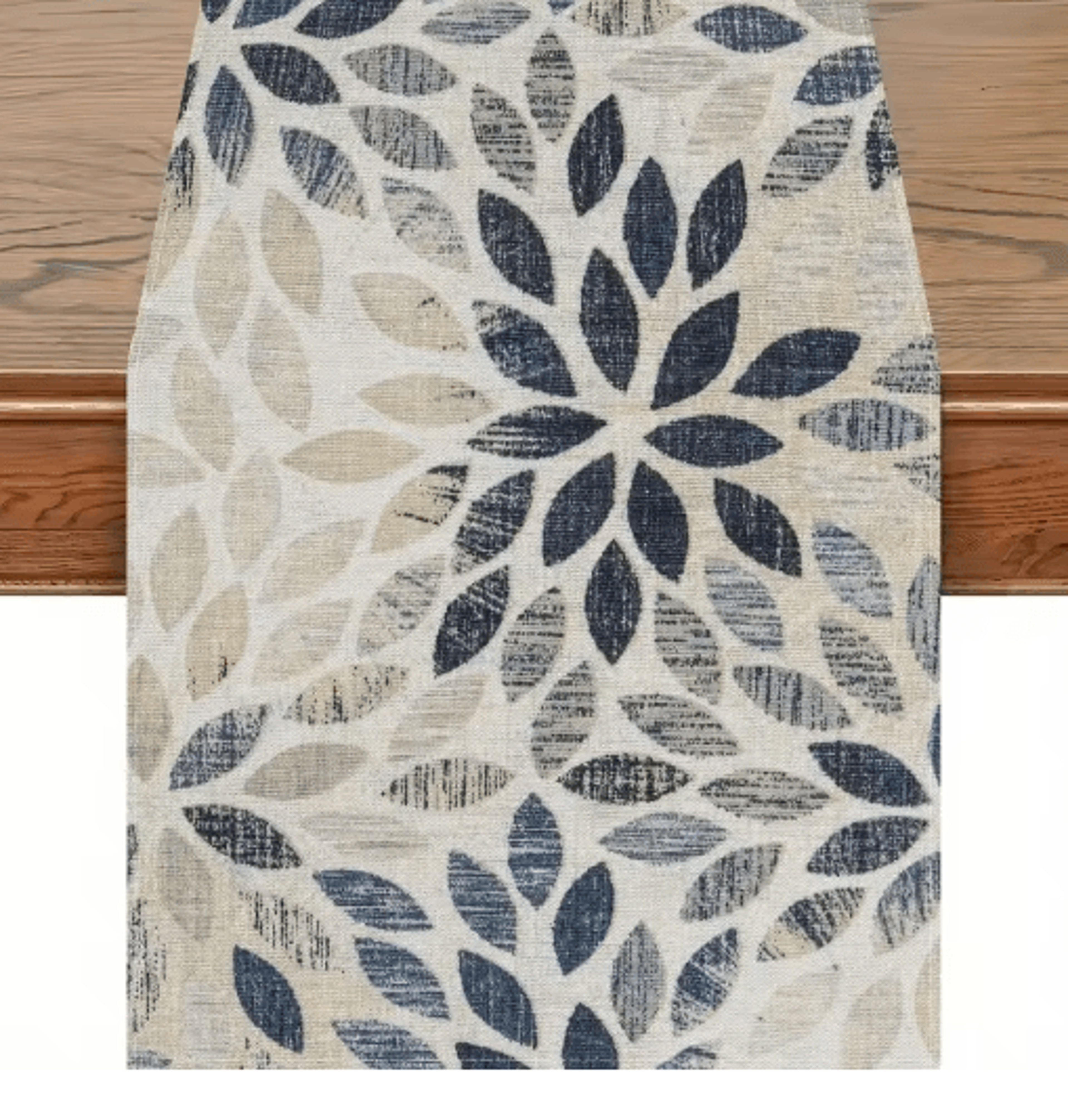 VIKAMA Elegant Linen Table Runner Floral Farmhouse Table Decoration For Stylish Dining 1