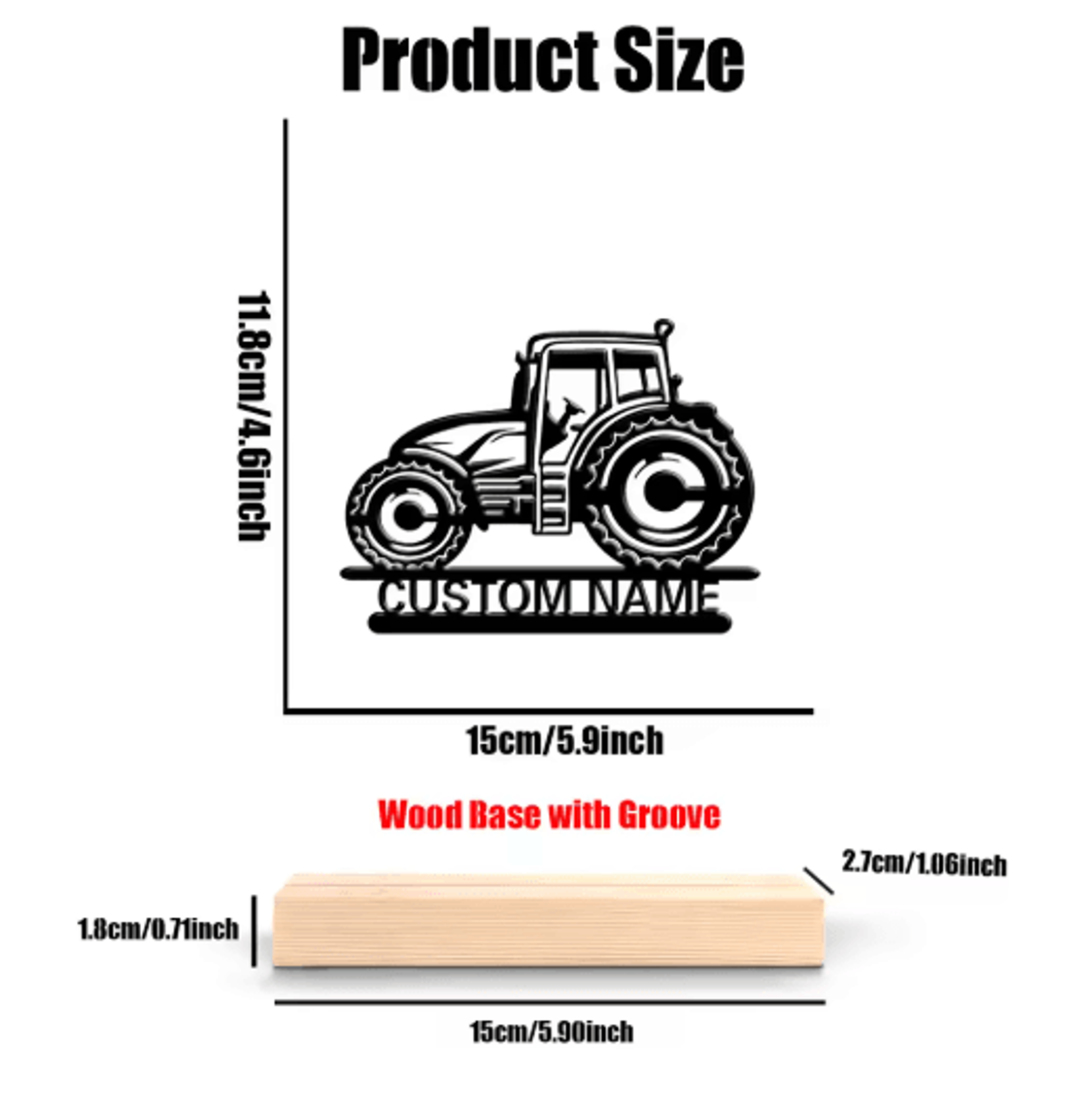 Personalized SUV Metal Art Decor Custom Tabletop Sculpture With Wooden Base For Modern Farmhouse St 1