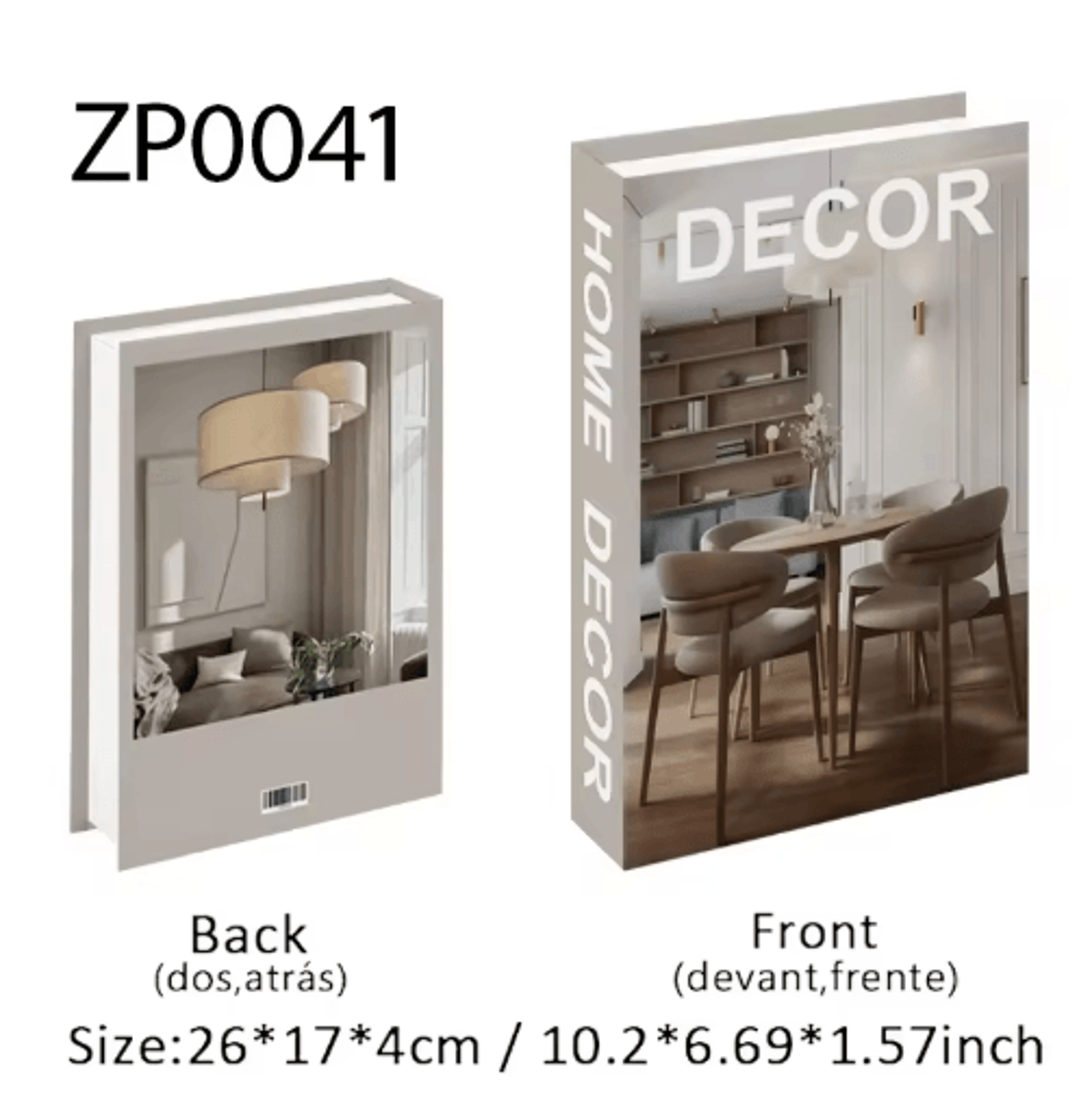 Luxury Decorative Book Storage Box Elegant Fake Book Decor With Hidden Storage 25