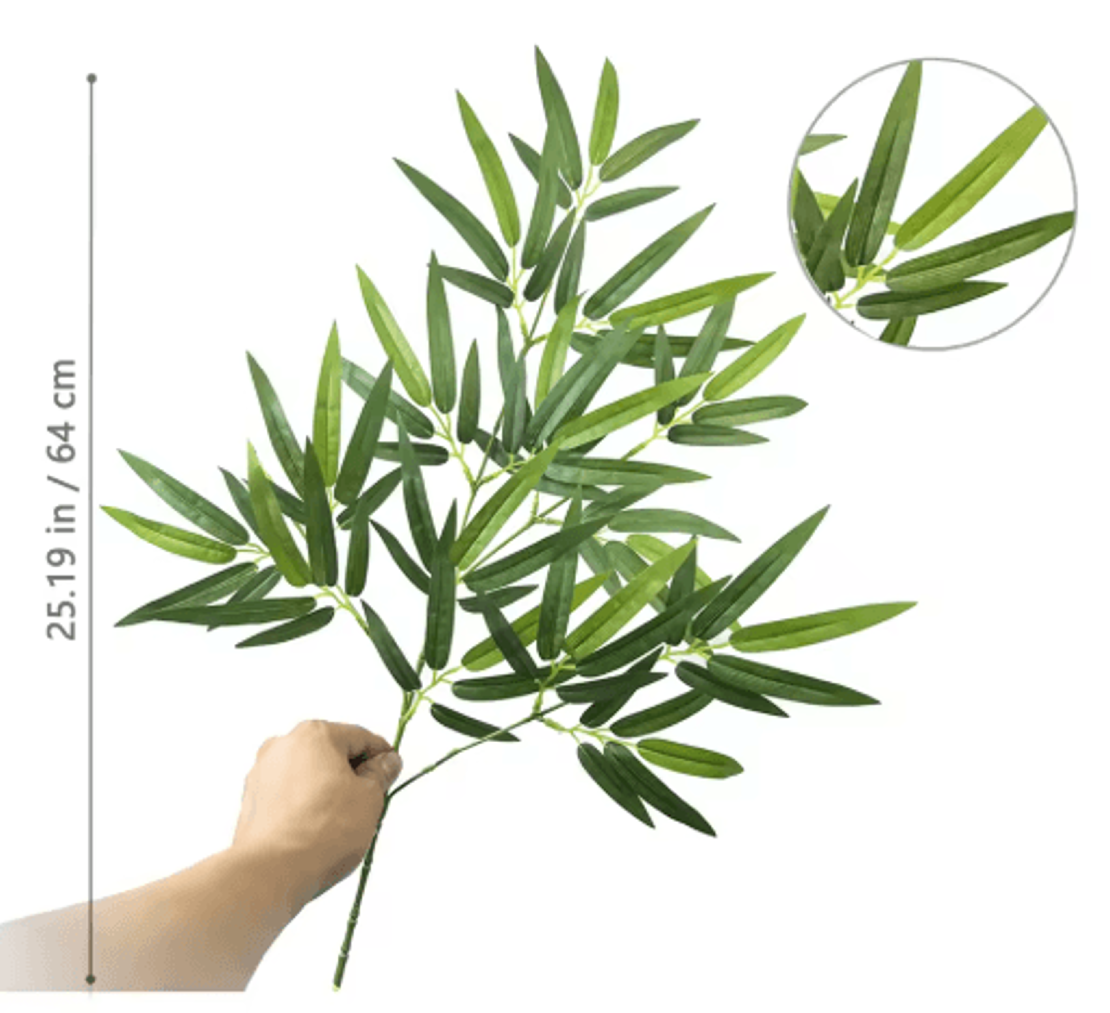 Tall Artificial Bamboo Plant  Realistic Green Leaves For Home  Office Decor 16