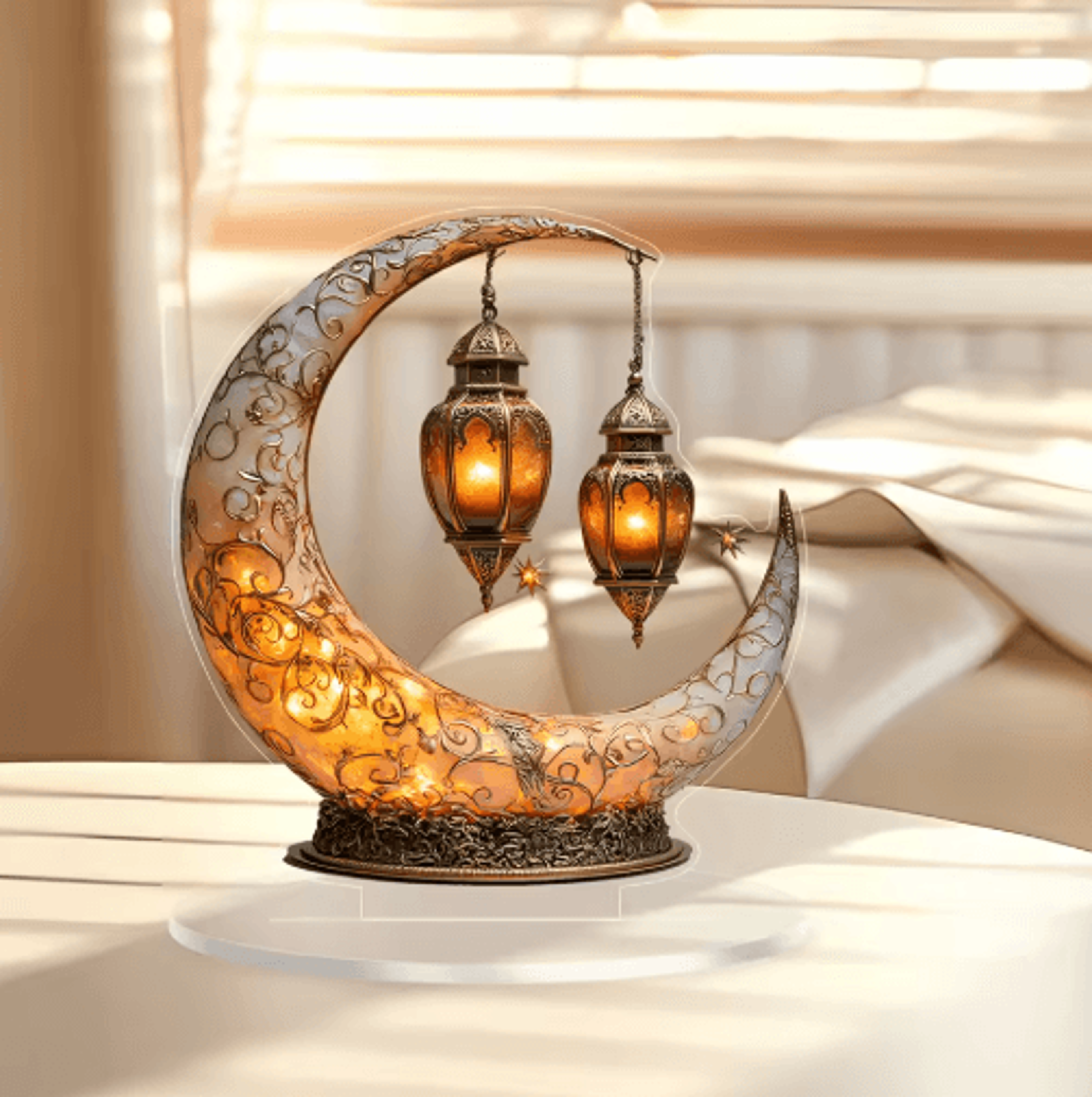 Moon  Stars Desktop Decor  Celestial 2D Table Ornament For Home  Office 5