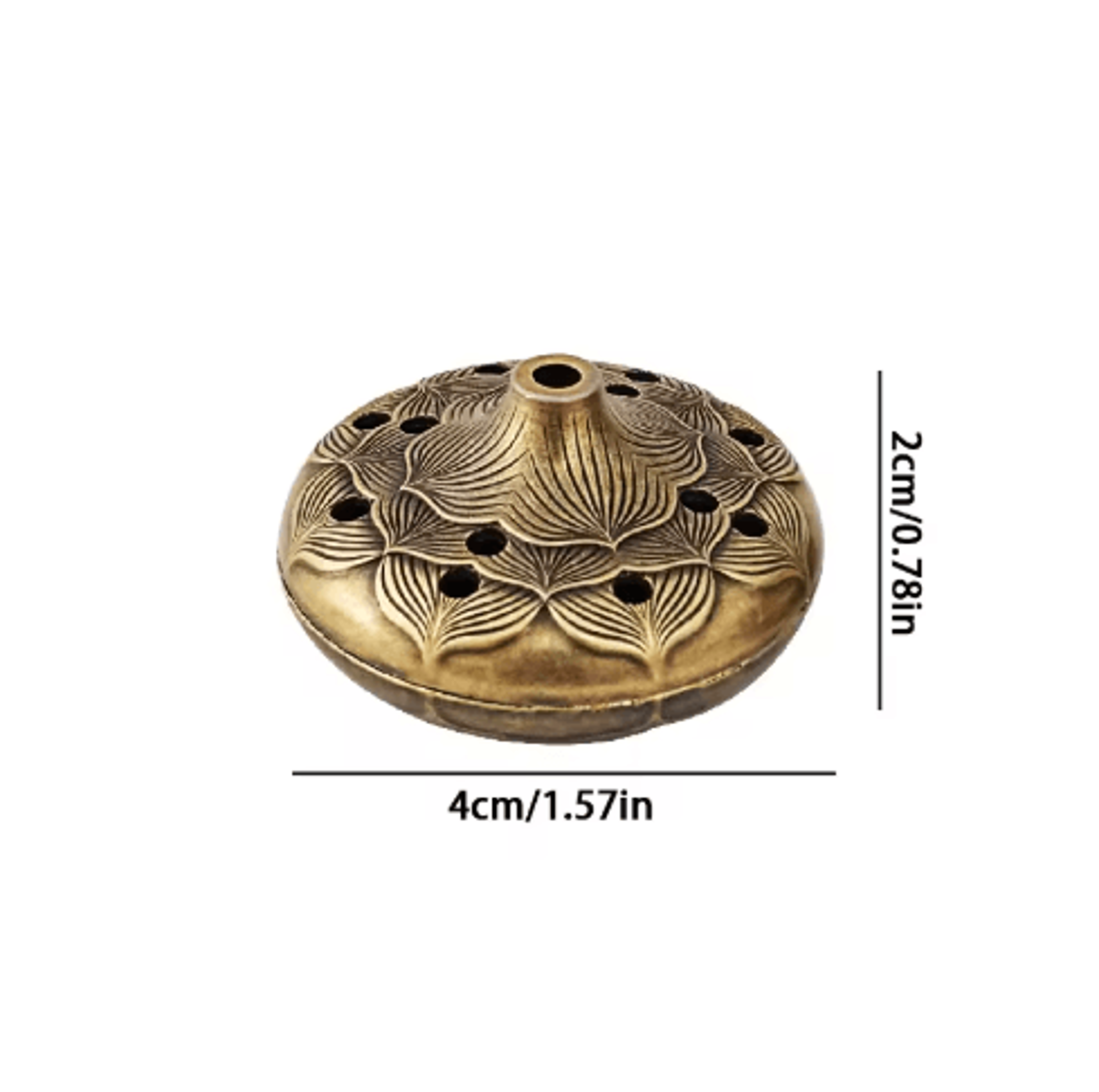 Antique Brass Dragon Phoenix Incense Burner  Mini Hollow Holder For Tea Table Decor 1