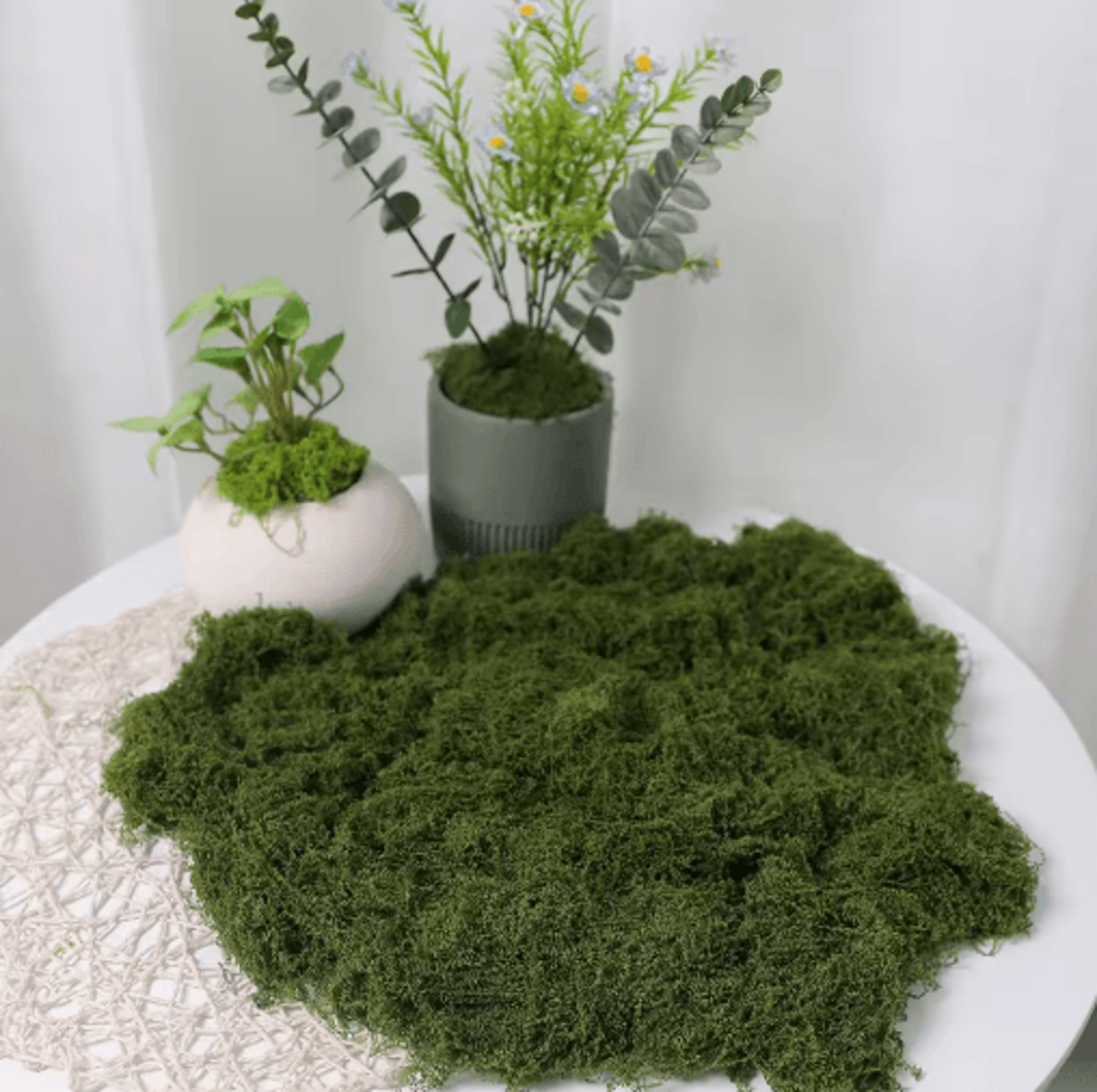 Artificial Green Moss For Crafts  Faux Preserved Moss For Home  Garden Decor 2