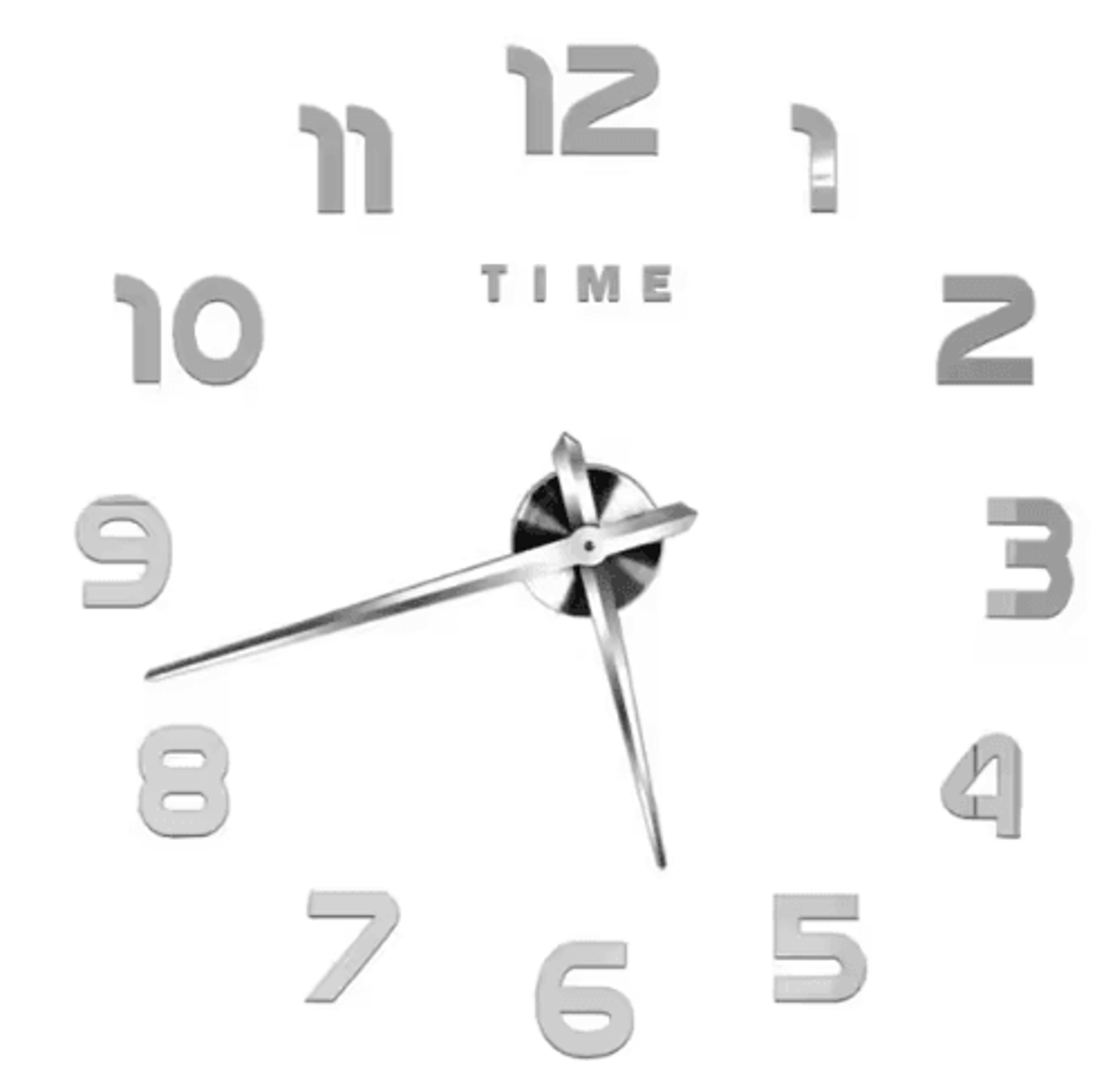 3D DIY Frameless Wall Clock  Luminous Silent Modern Wall Decor Stickers 13
