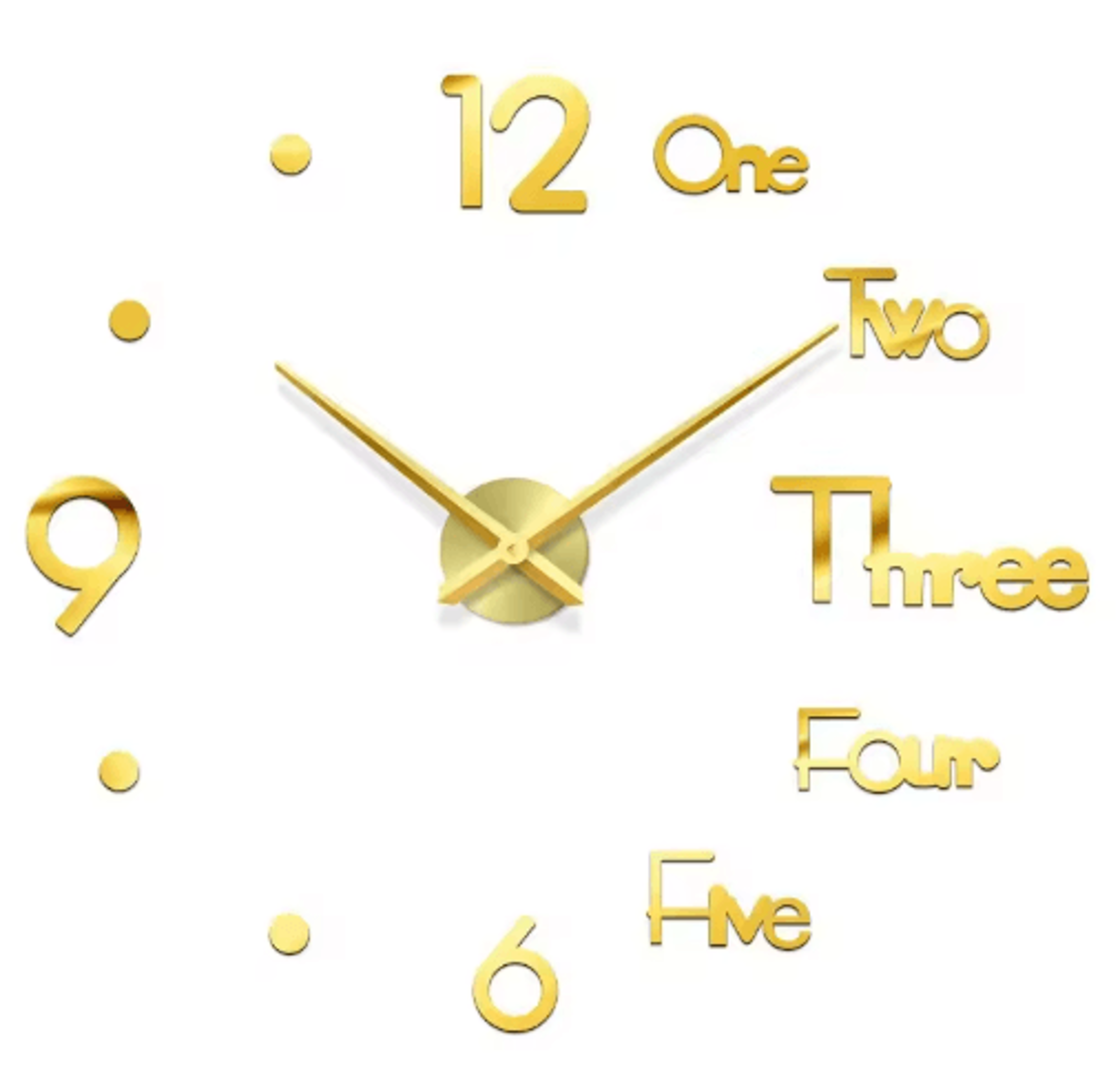 3D DIY Frameless Wall Clock  Luminous Silent Modern Wall Decor Stickers 4