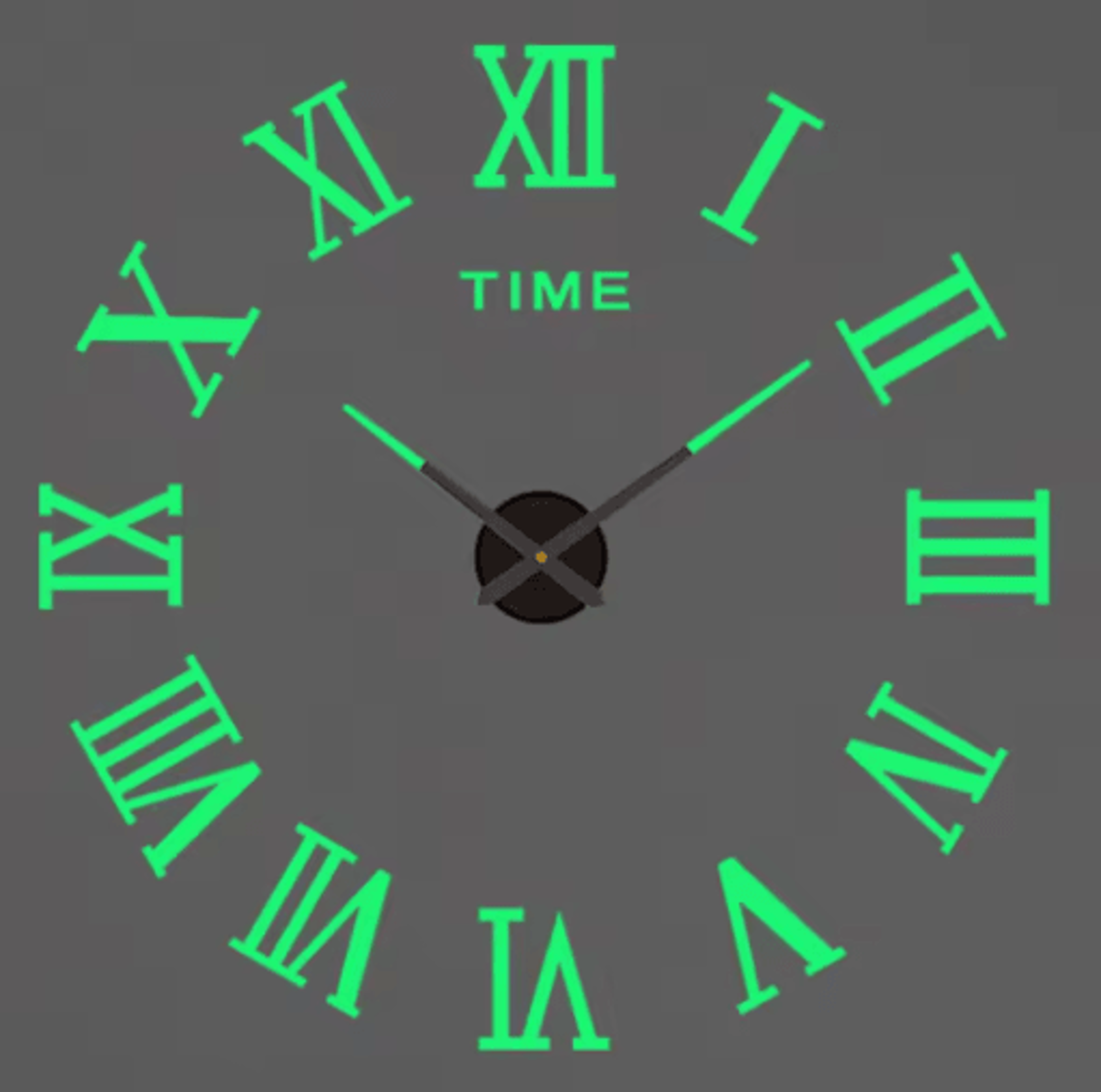 3D DIY Frameless Wall Clock  Luminous Silent Modern Wall Decor Stickers 7