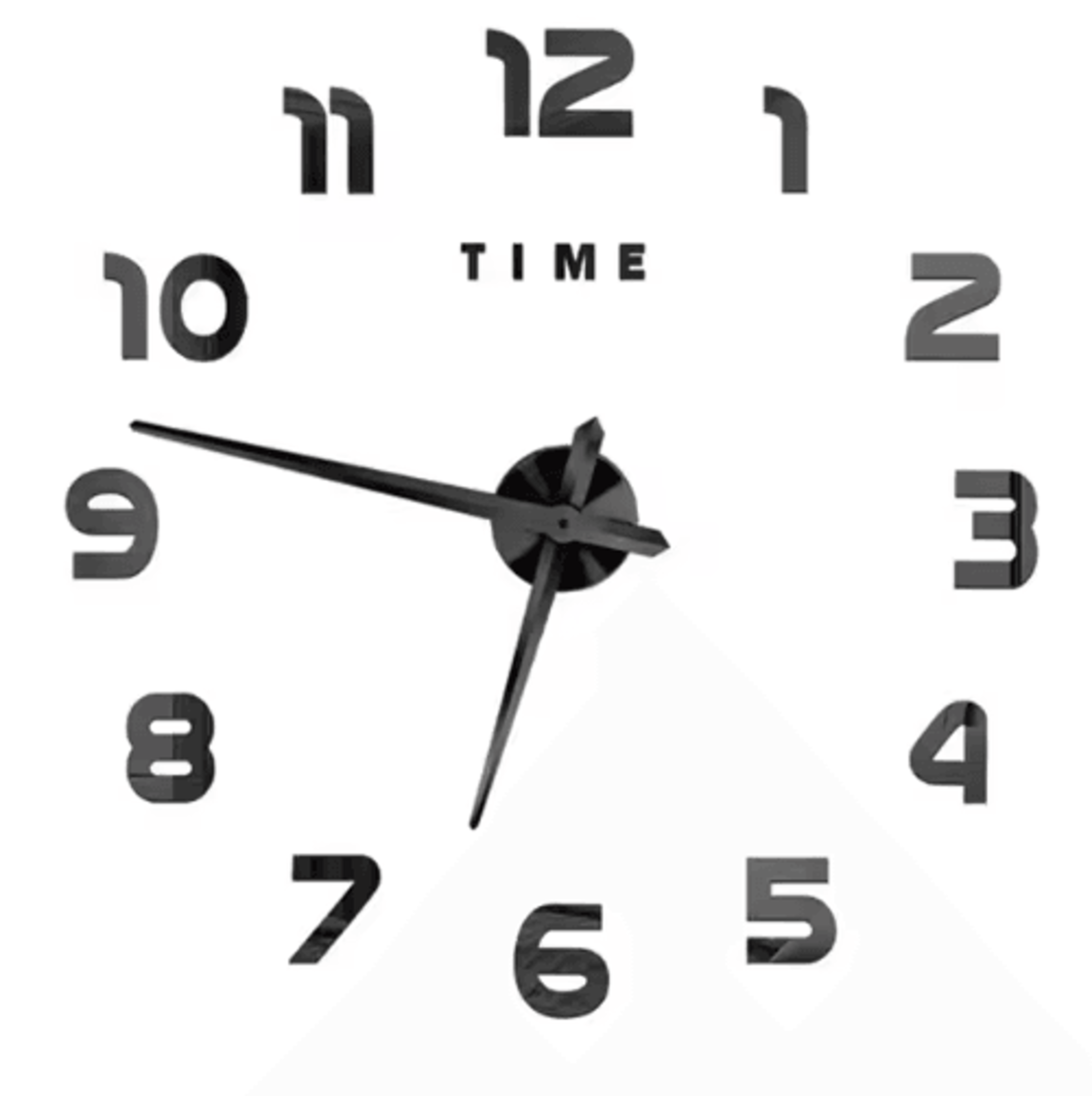 3D DIY Frameless Wall Clock  Luminous Silent Modern Wall Decor Stickers 18