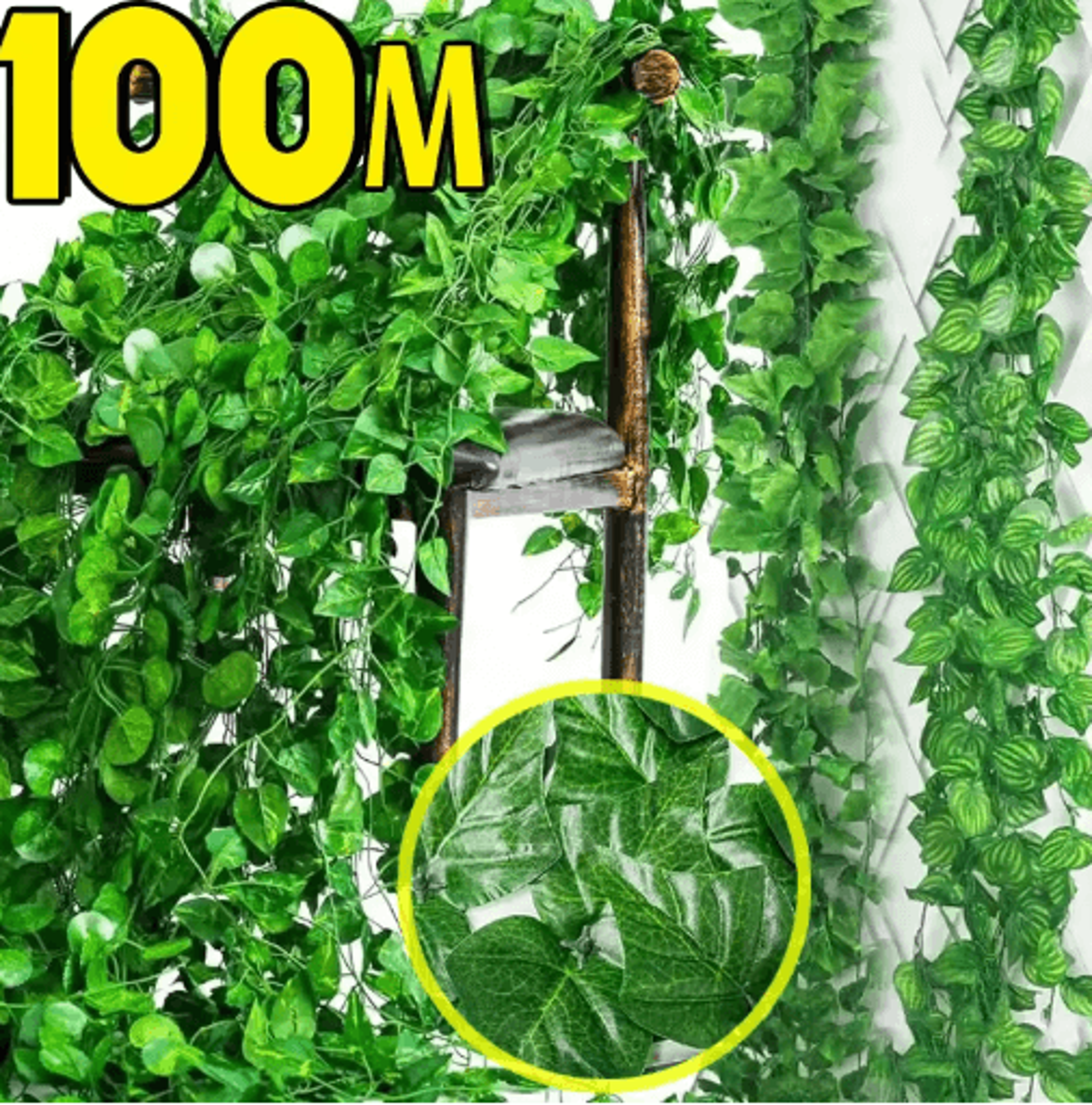LushFlow Artificial Ivy Garland Realistic Hanging Vine Decor For Walls  Events 10