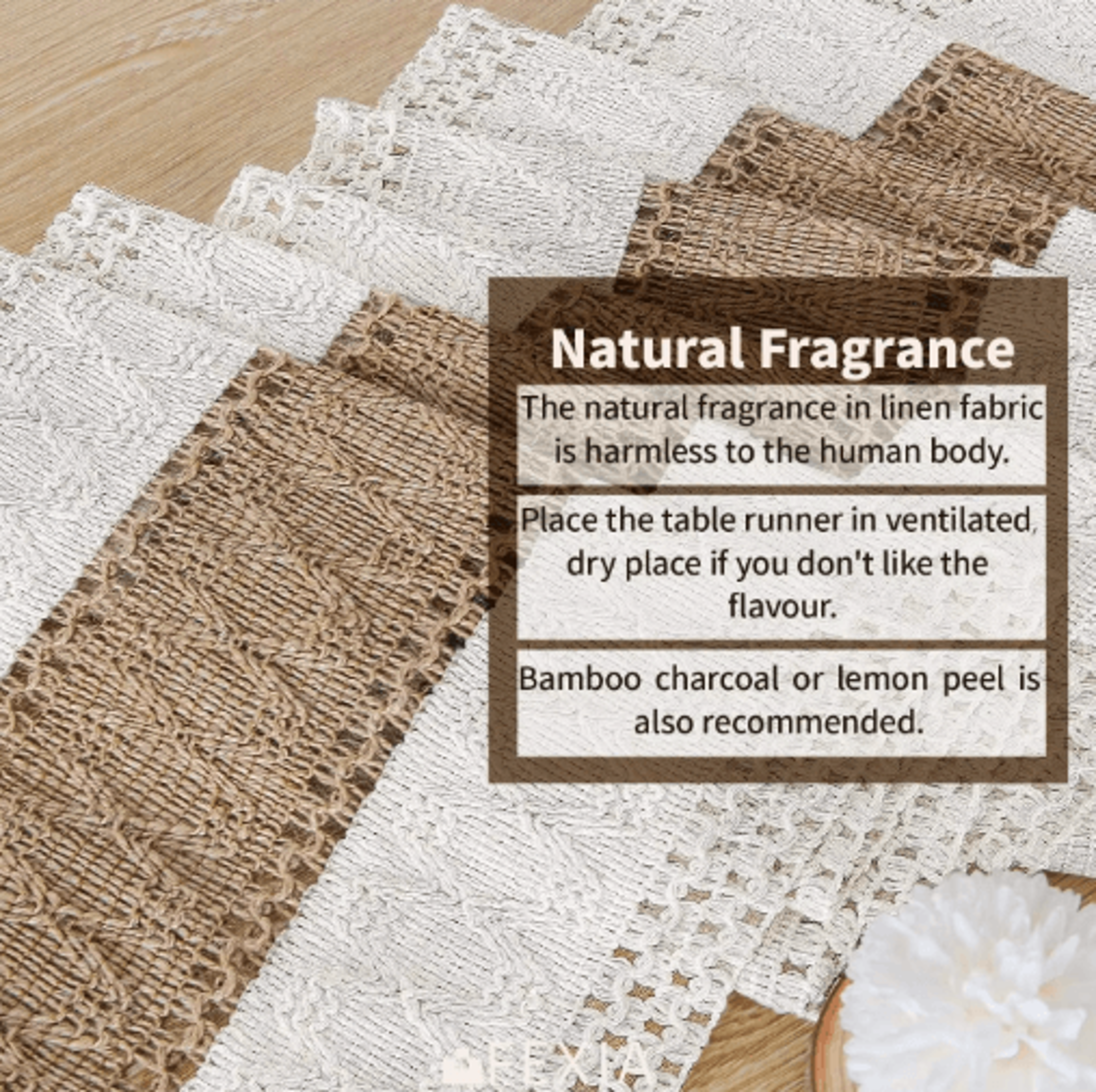 TerraWeave Boho Table Runner  Rustic Linen Macrame Decor With Tassels 4
