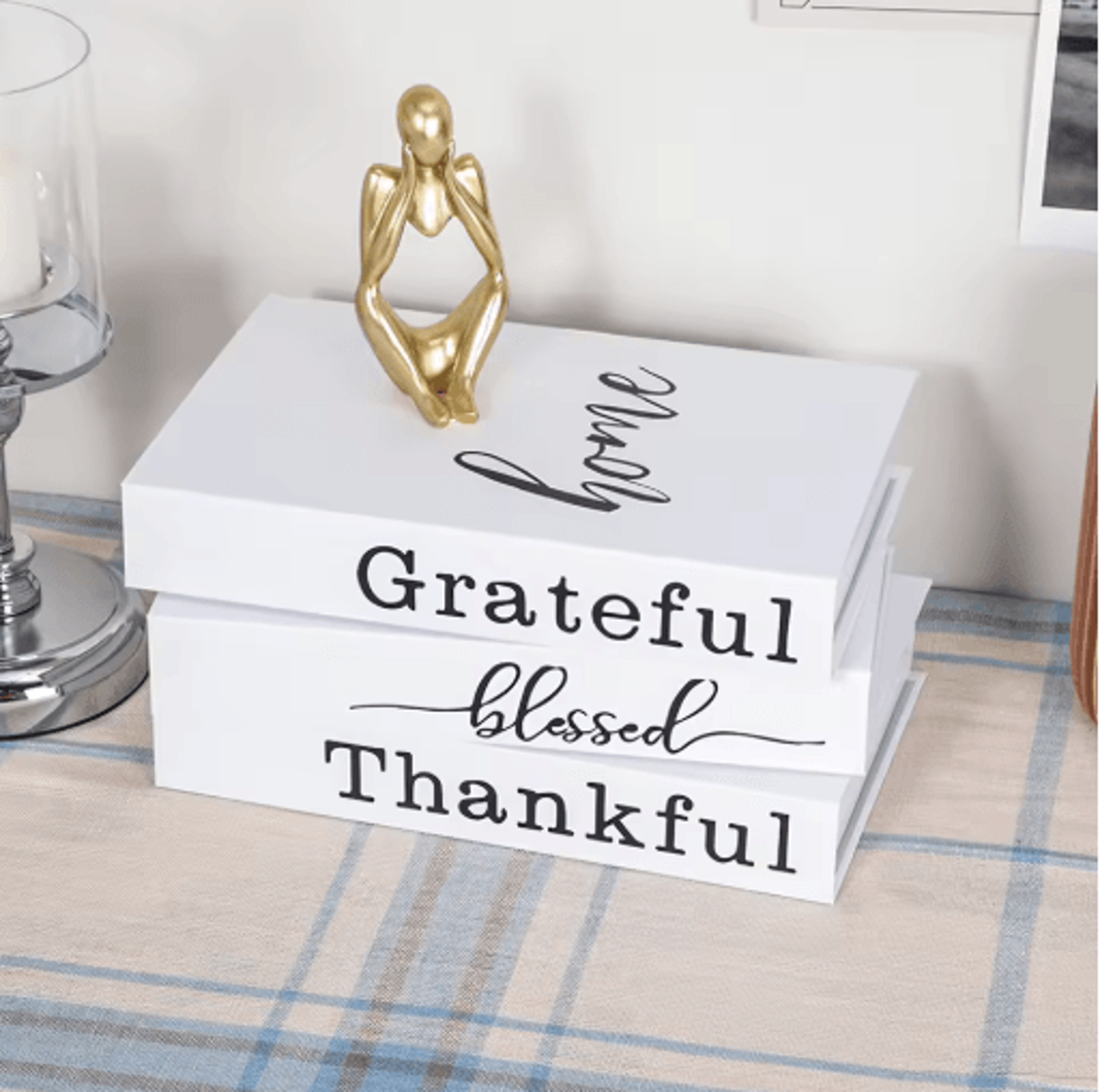 Modern Decorative Book Set 3pcs Fake Books Decor For Stylish Home  Coffee Table Display 13