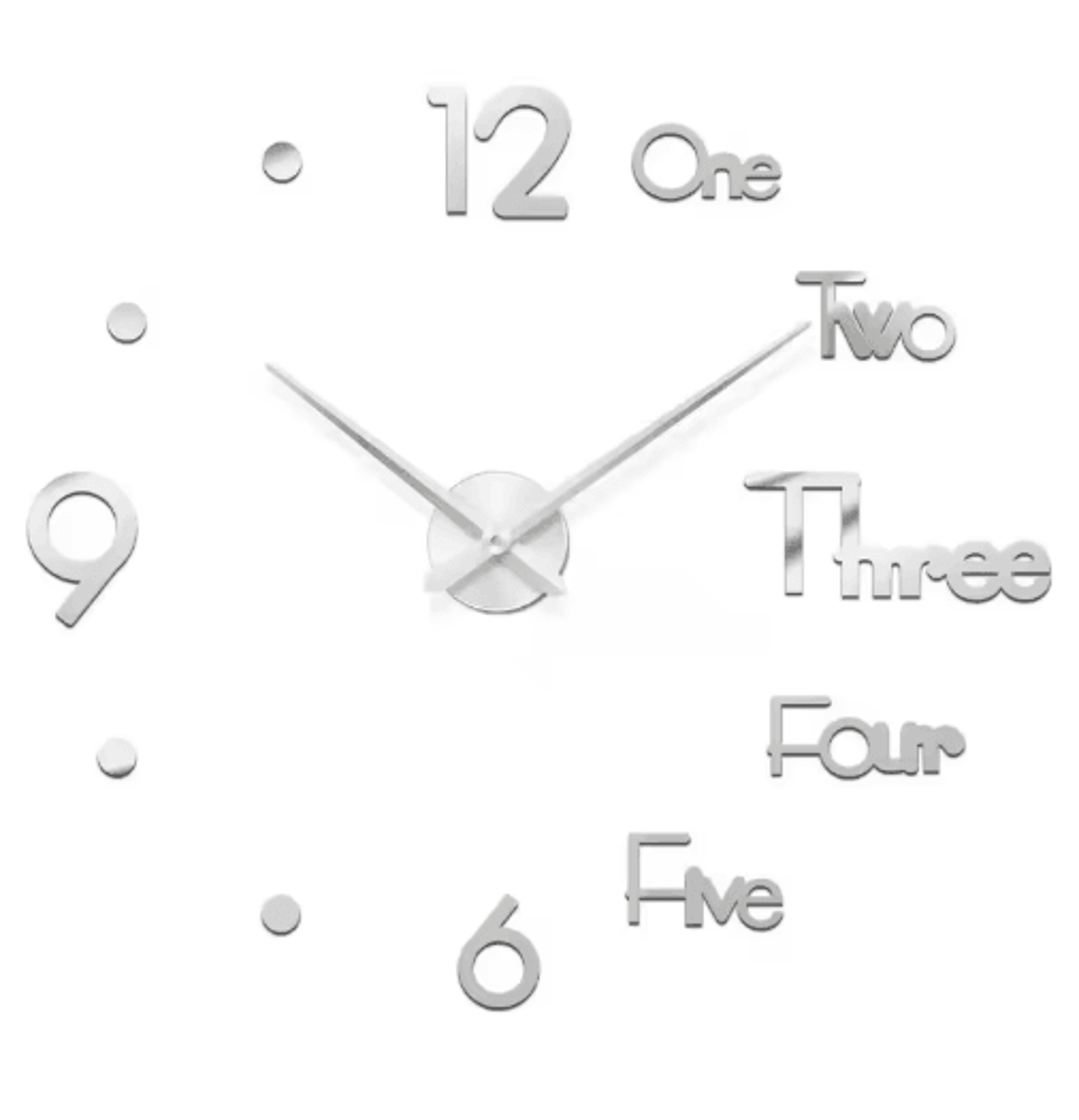 Large 3D DIY Wall Clock  Luminous Silent Wall Clock Stickers For Modern Living Room Decor 14