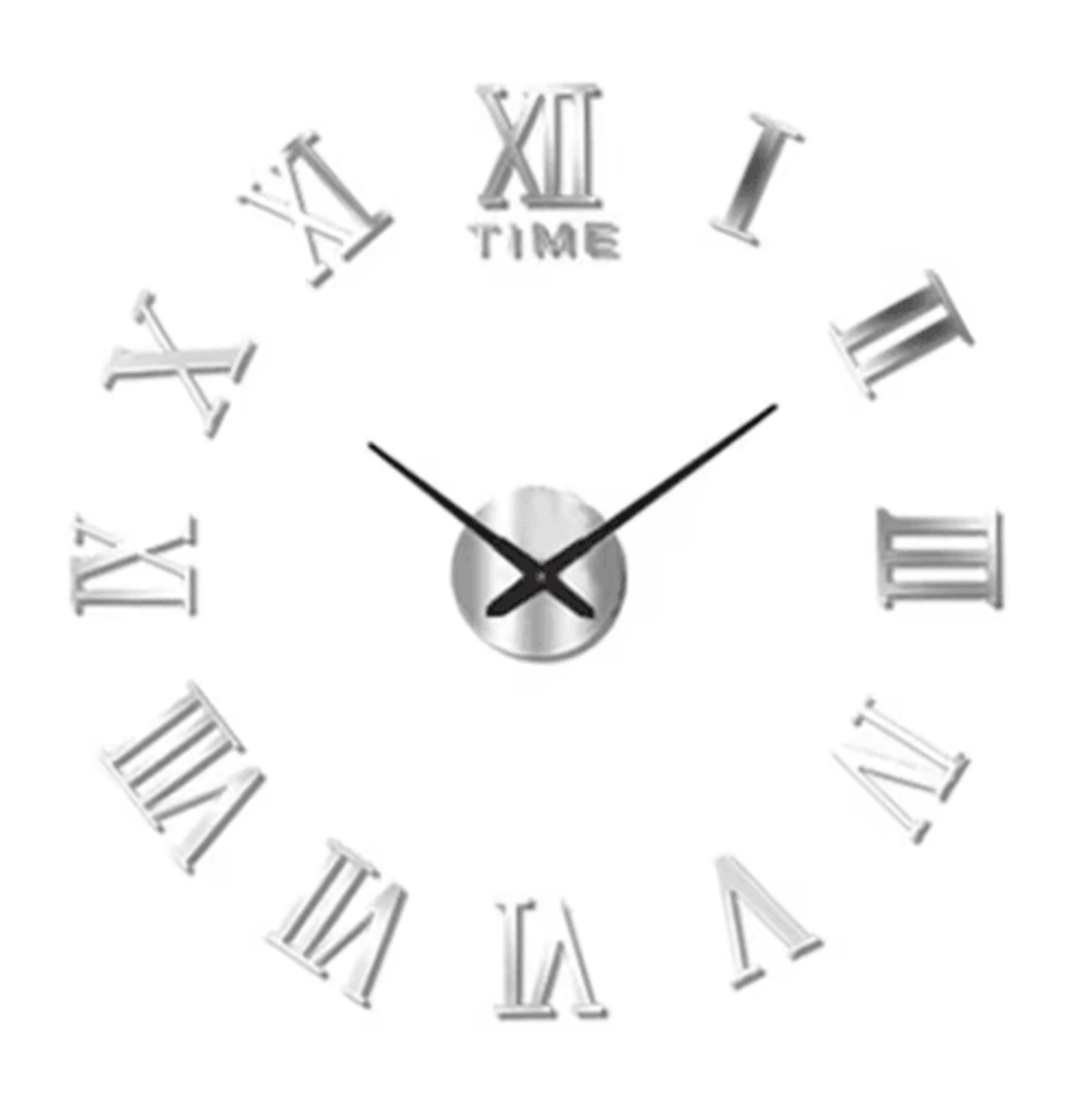 Large 3D DIY Wall Clock  Luminous Silent Wall Clock Stickers For Modern Living Room Decor 18
