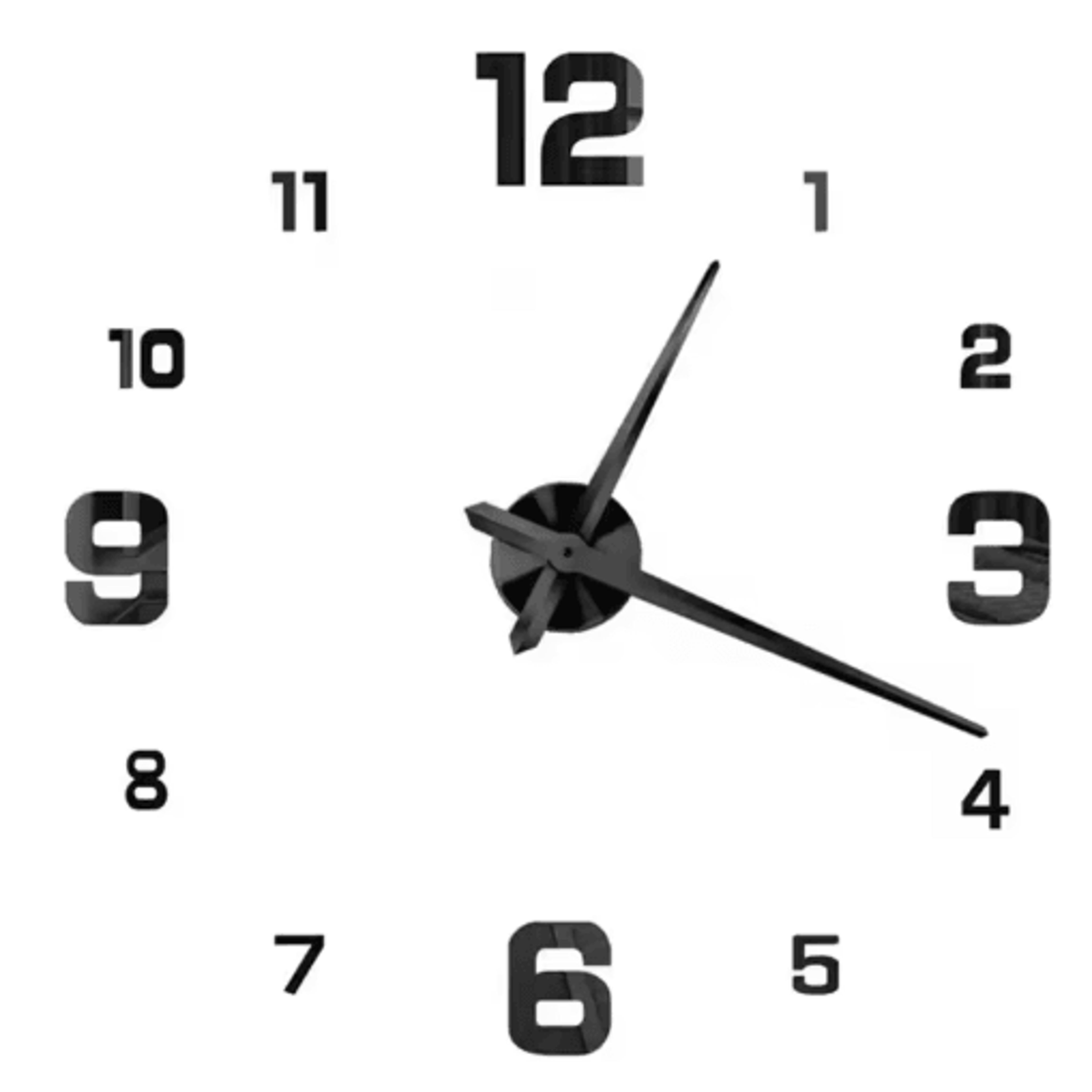 Large 3D DIY Wall Clock  Luminous Silent Wall Clock Stickers For Modern Living Room Decor 27