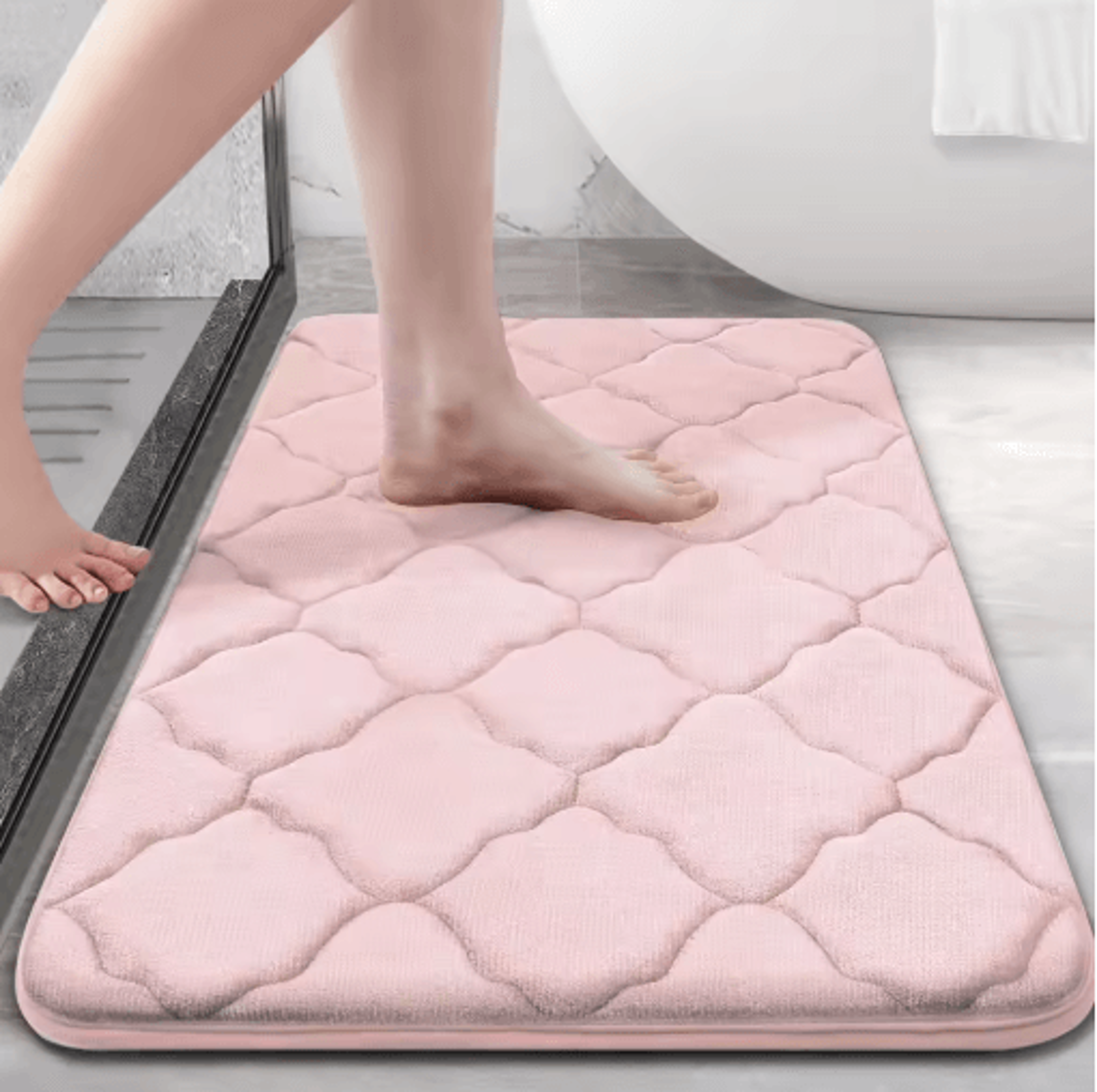 Homaxy Memory Foam Bath Mat NonSlip Absorbent Bathroom Rug With Machine Washable Design 0