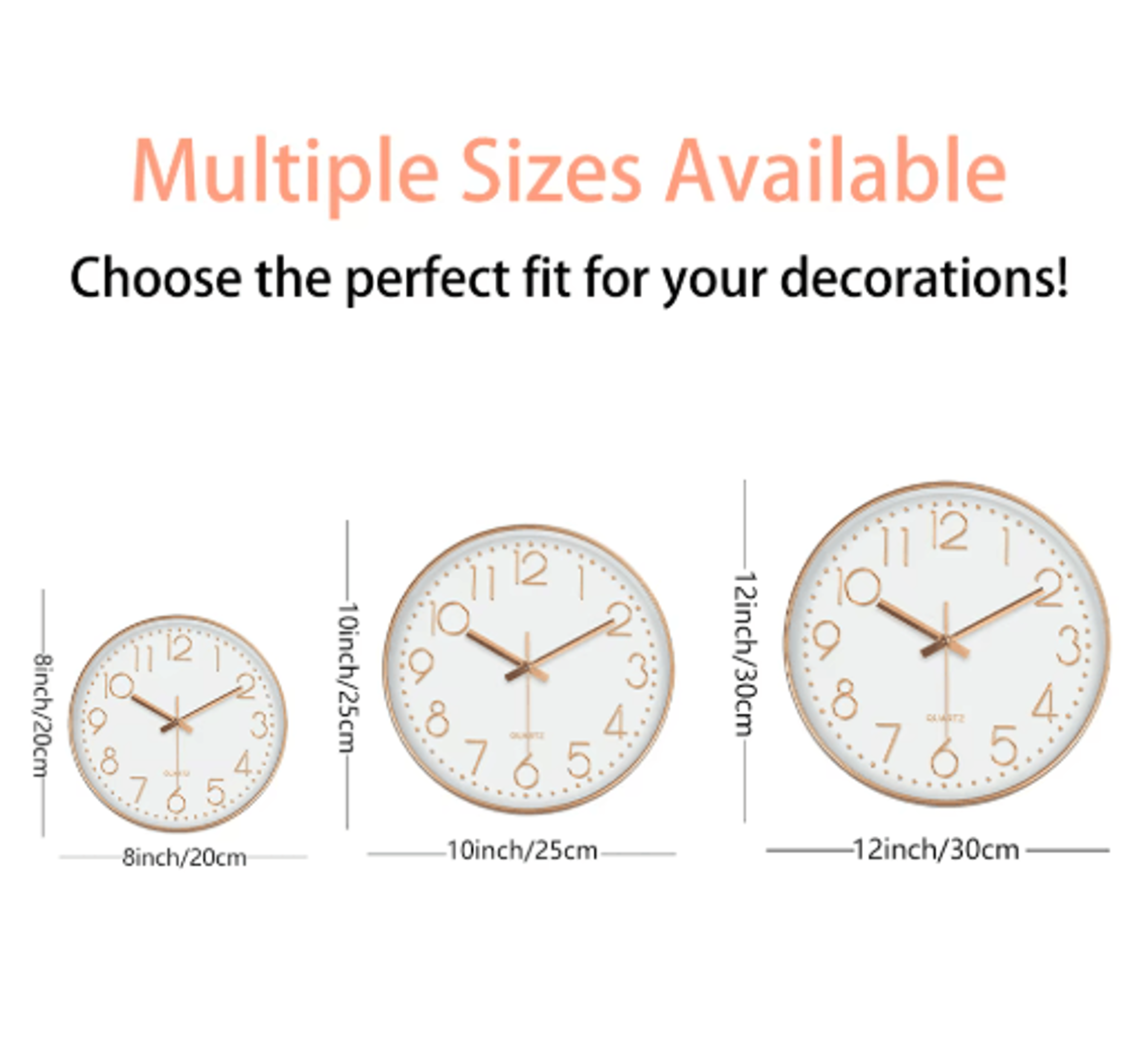 Minimalist 3D Quartz Wall Clock Silent Modern Digital Style For Living Room  Office 6
