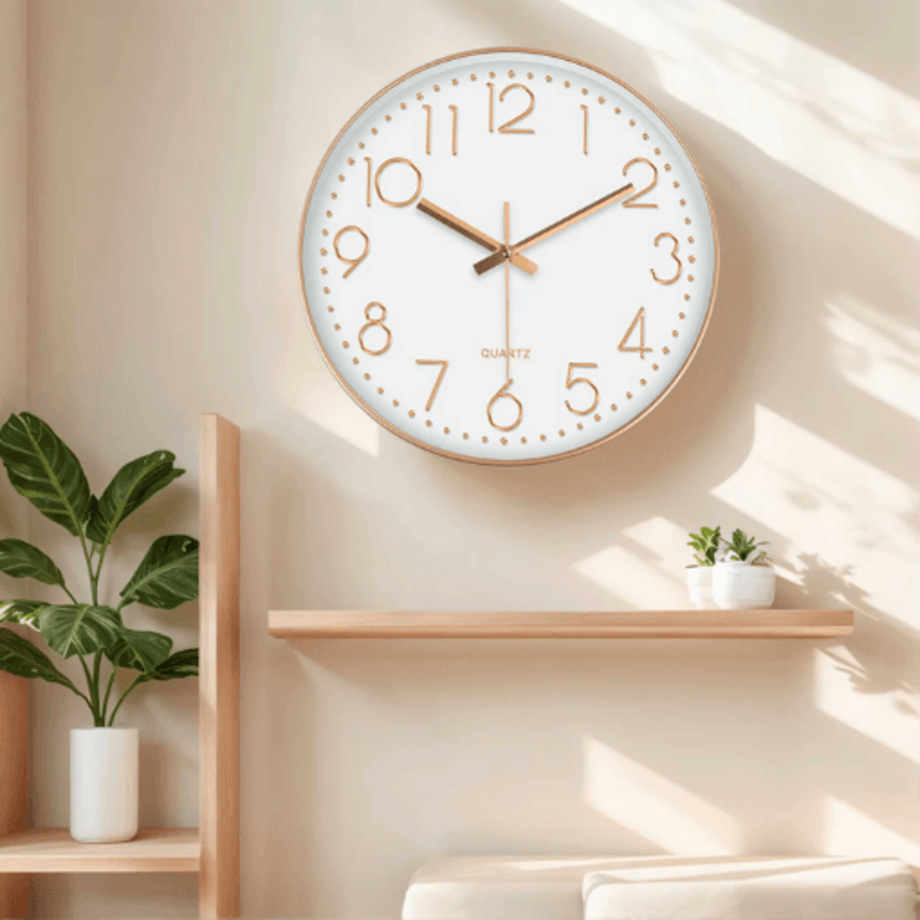 Minimalist 3D Quartz Wall Clock Silent Modern Digital Style For Living Room  Office 0