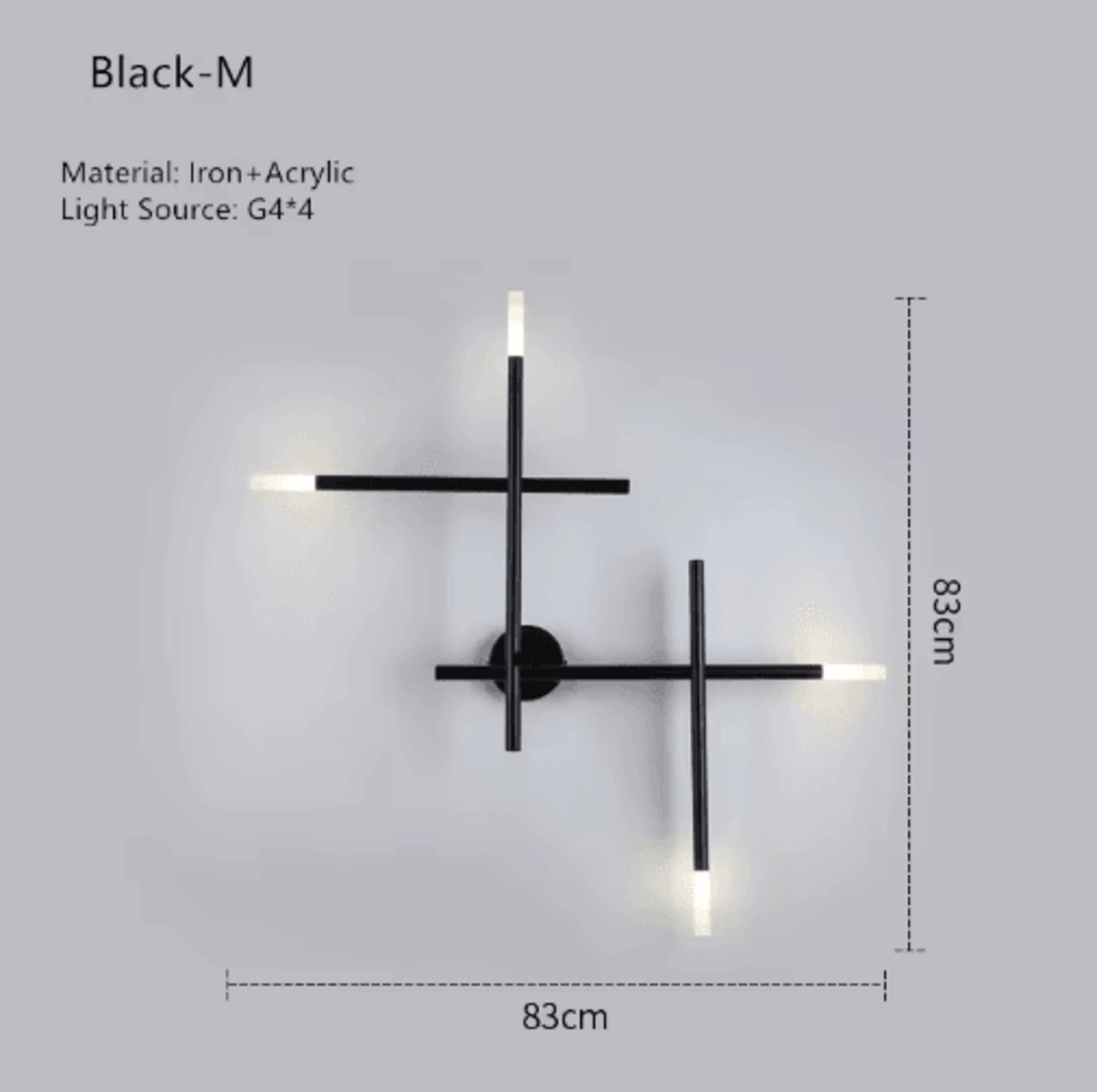 Nordic Cross LED Wall Sconce Minimalist Modern Wall Lamp For Living Room  Bedside 3