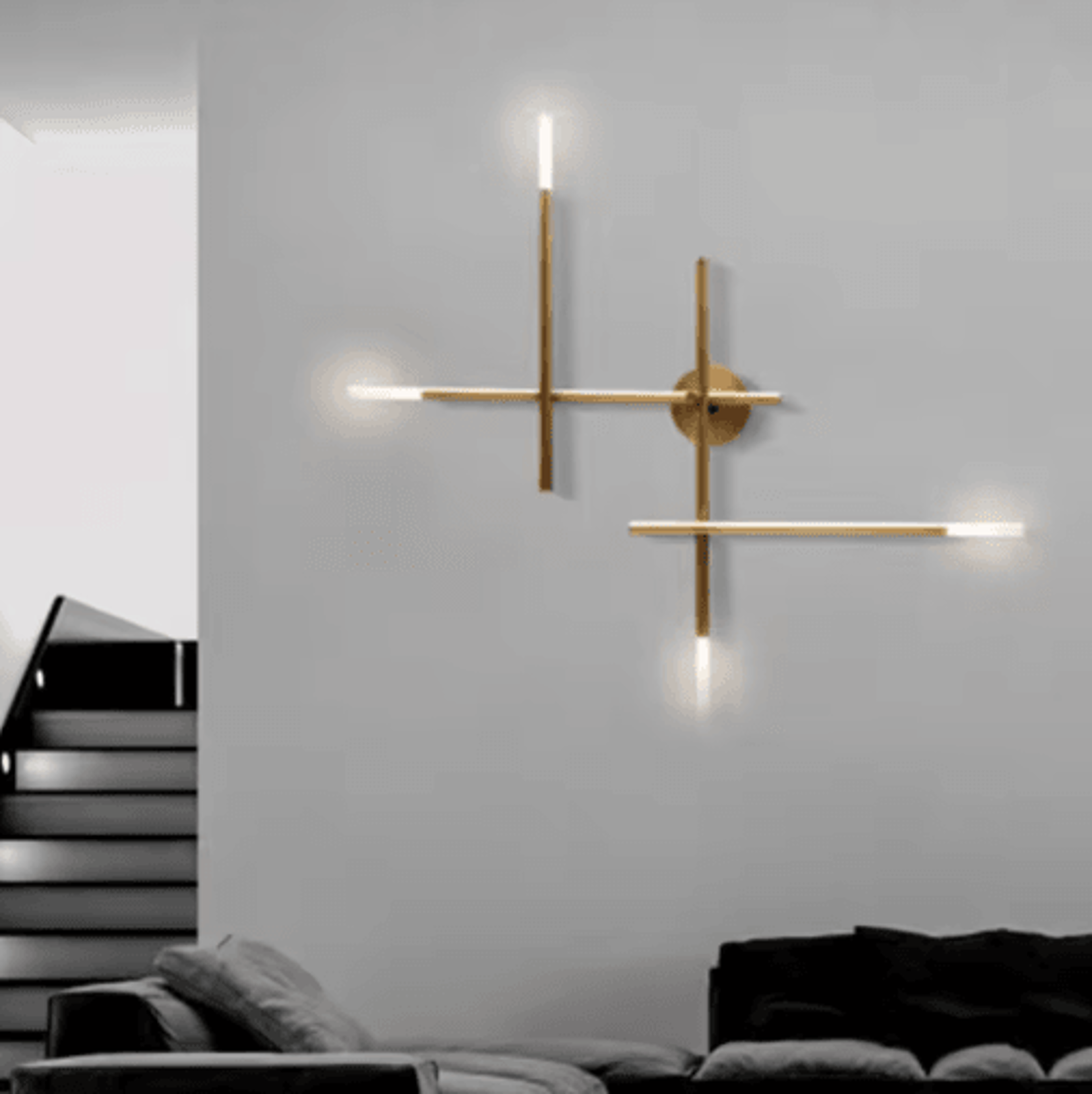 Nordic Cross LED Wall Sconce Minimalist Modern Wall Lamp For Living Room  Bedside 9