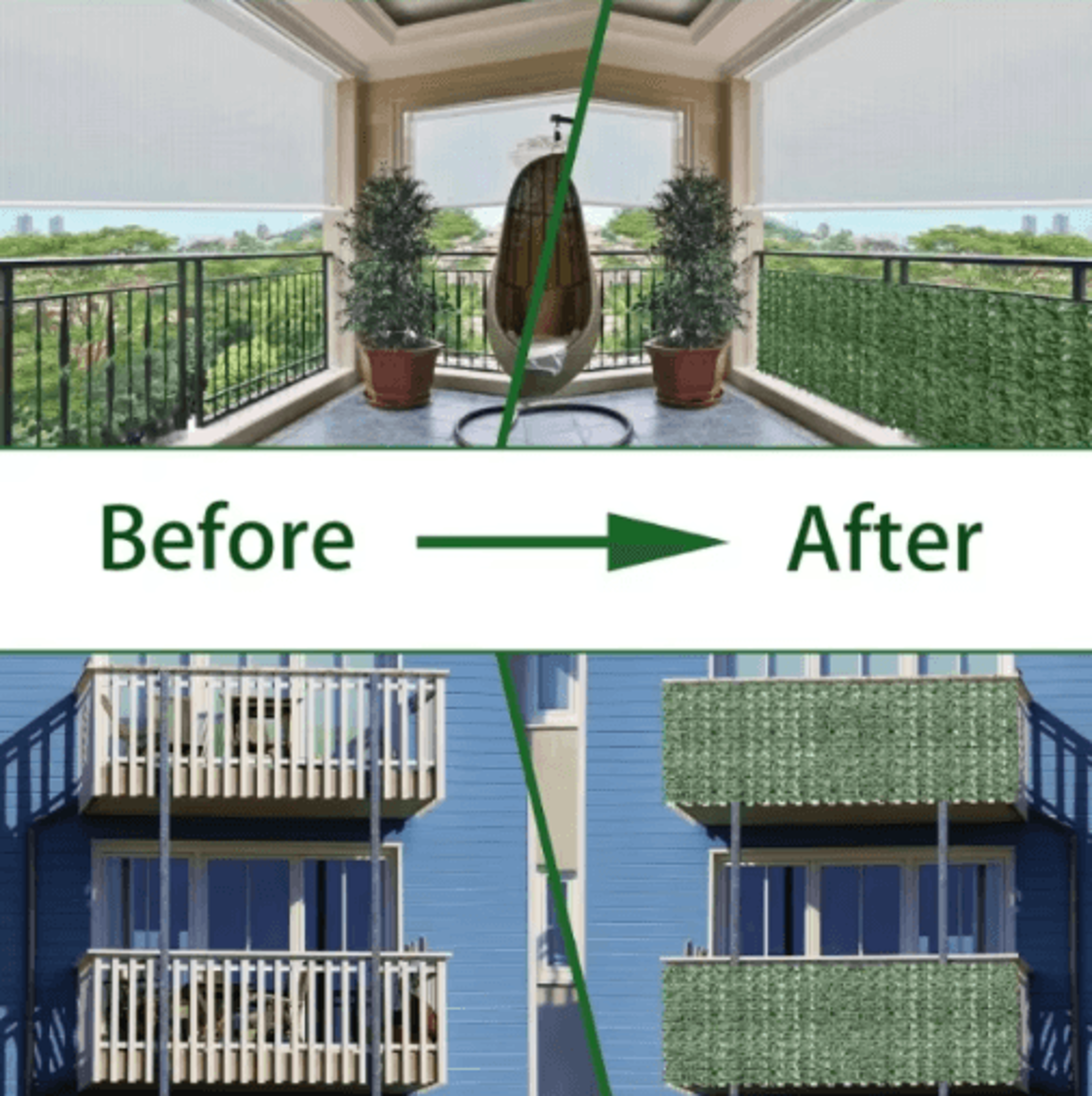 Artificial Ivy Fence Privacy Screen  Faux Green Wall Panel For Outdoor  Balcony Decor 9
