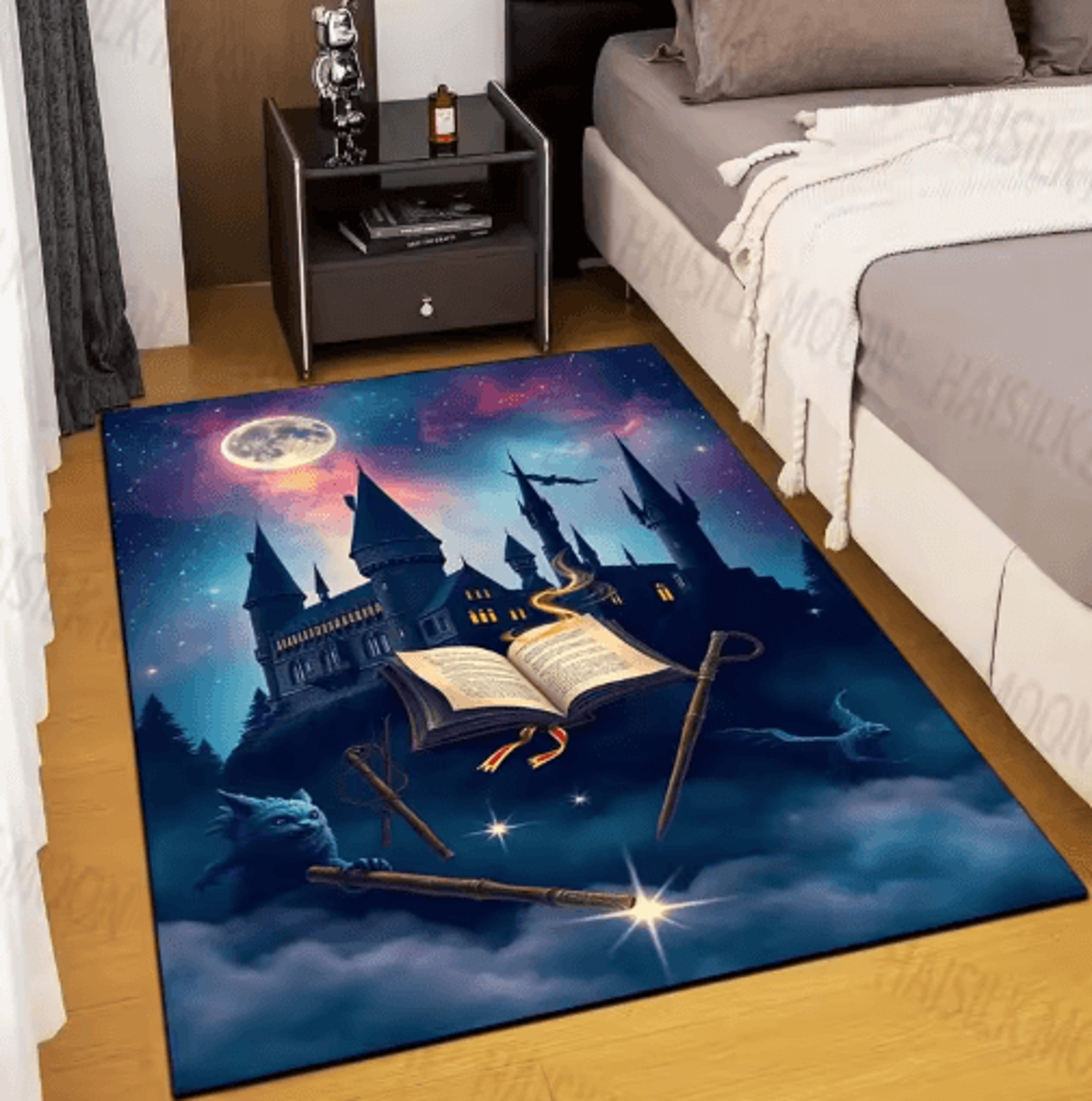 Magic Castle Kids Rug Fantasy School Carpet For Bedroom  Playroom Decor 9