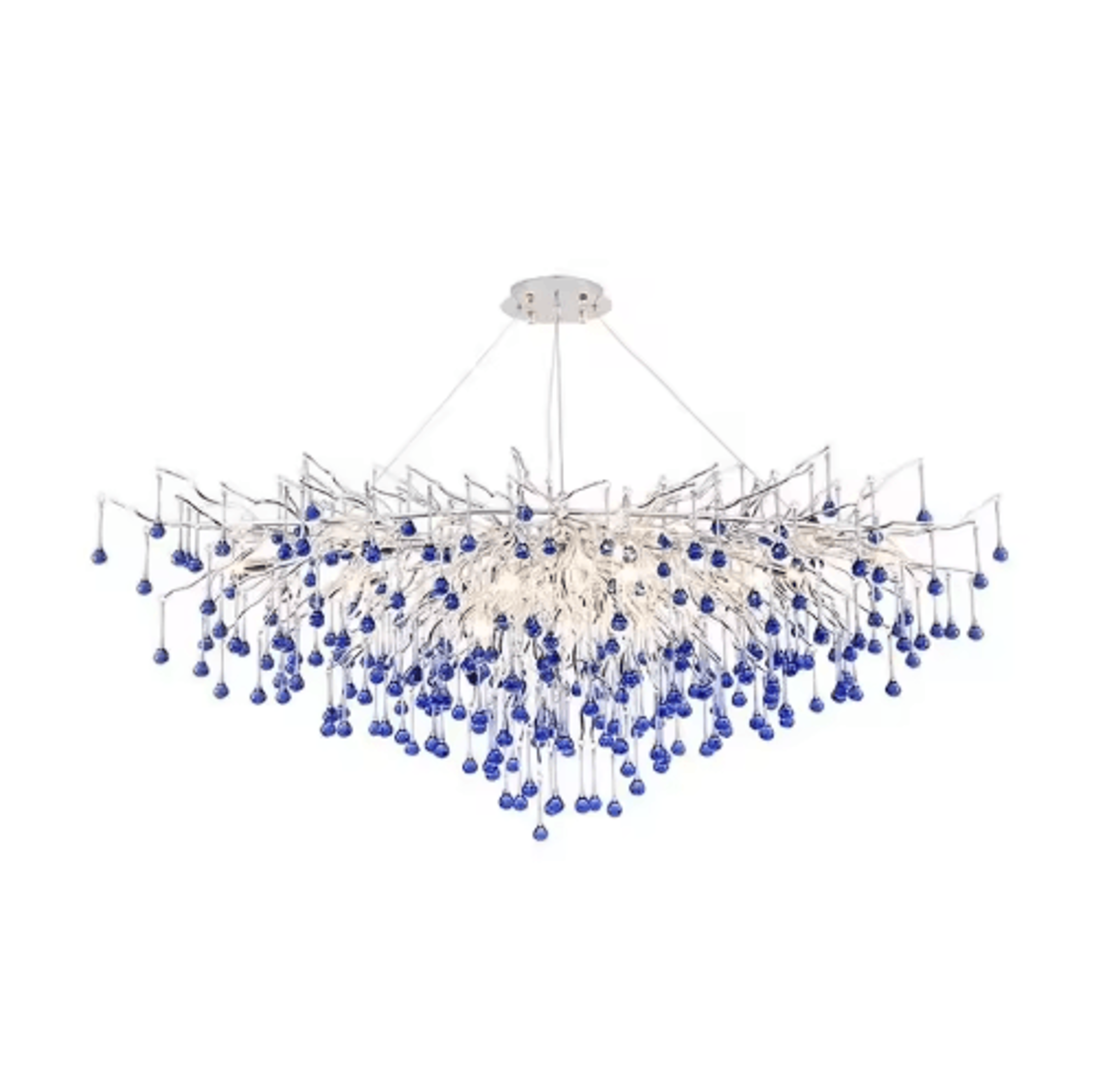 Luxury Branch Crystal Chandelier  Modern Teardrop Hanging Lamp For Living  Dining Spaces 11