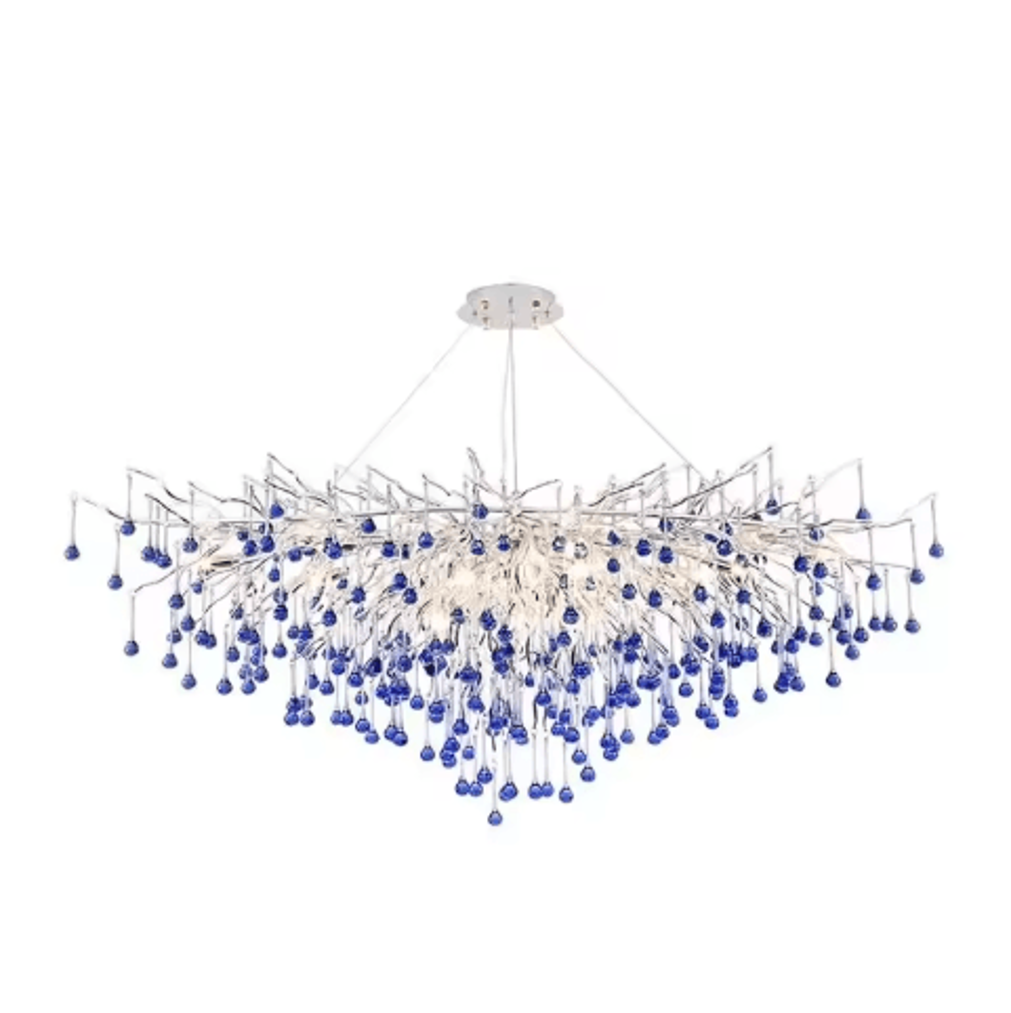 Luxury Branch Crystal Chandelier  Modern Teardrop Hanging Lamp For Living  Dining Spaces 12