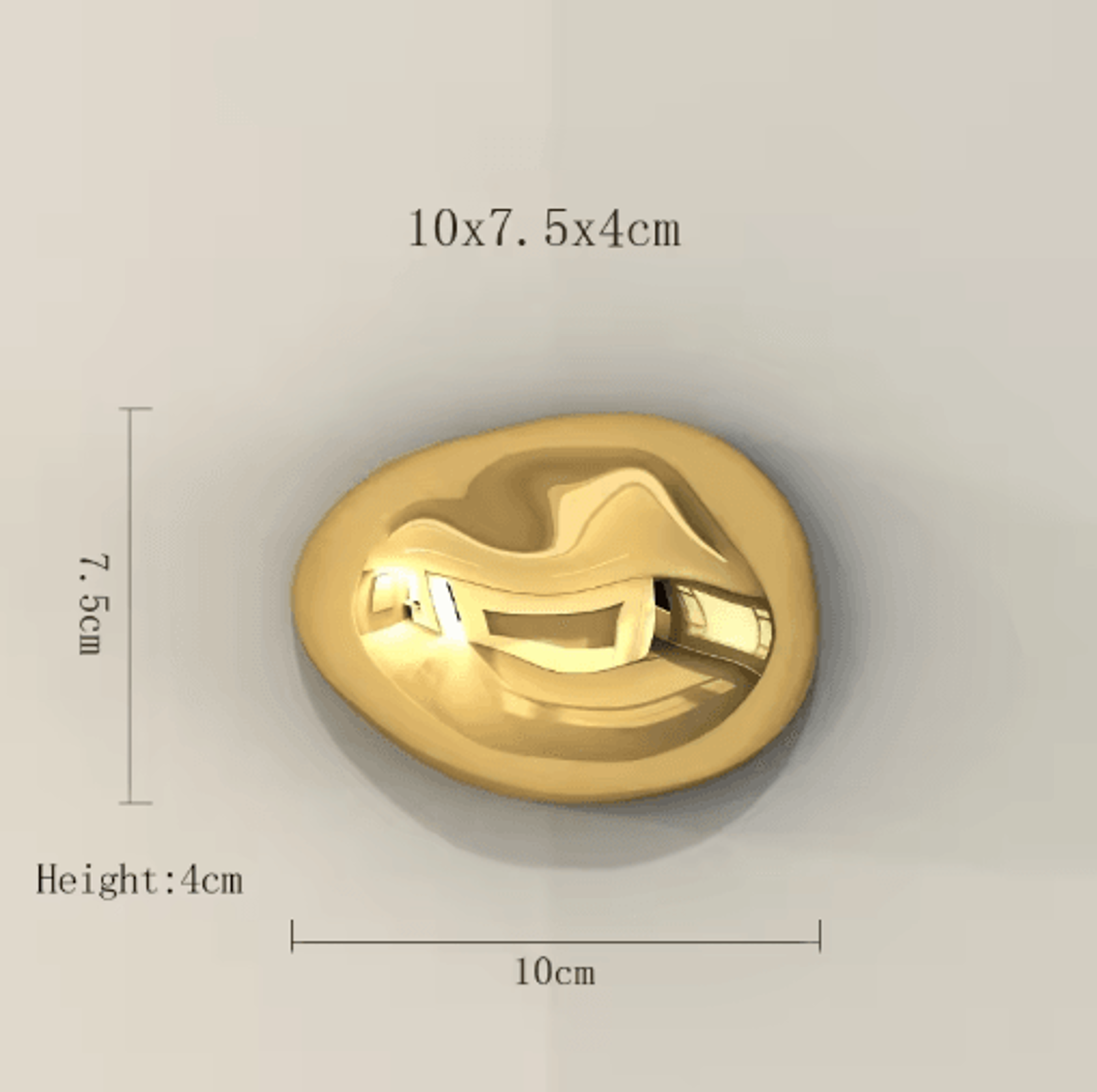 3D Simulation Stone Wall Pendant Modern Electroplated Wall Hanging Decor 4