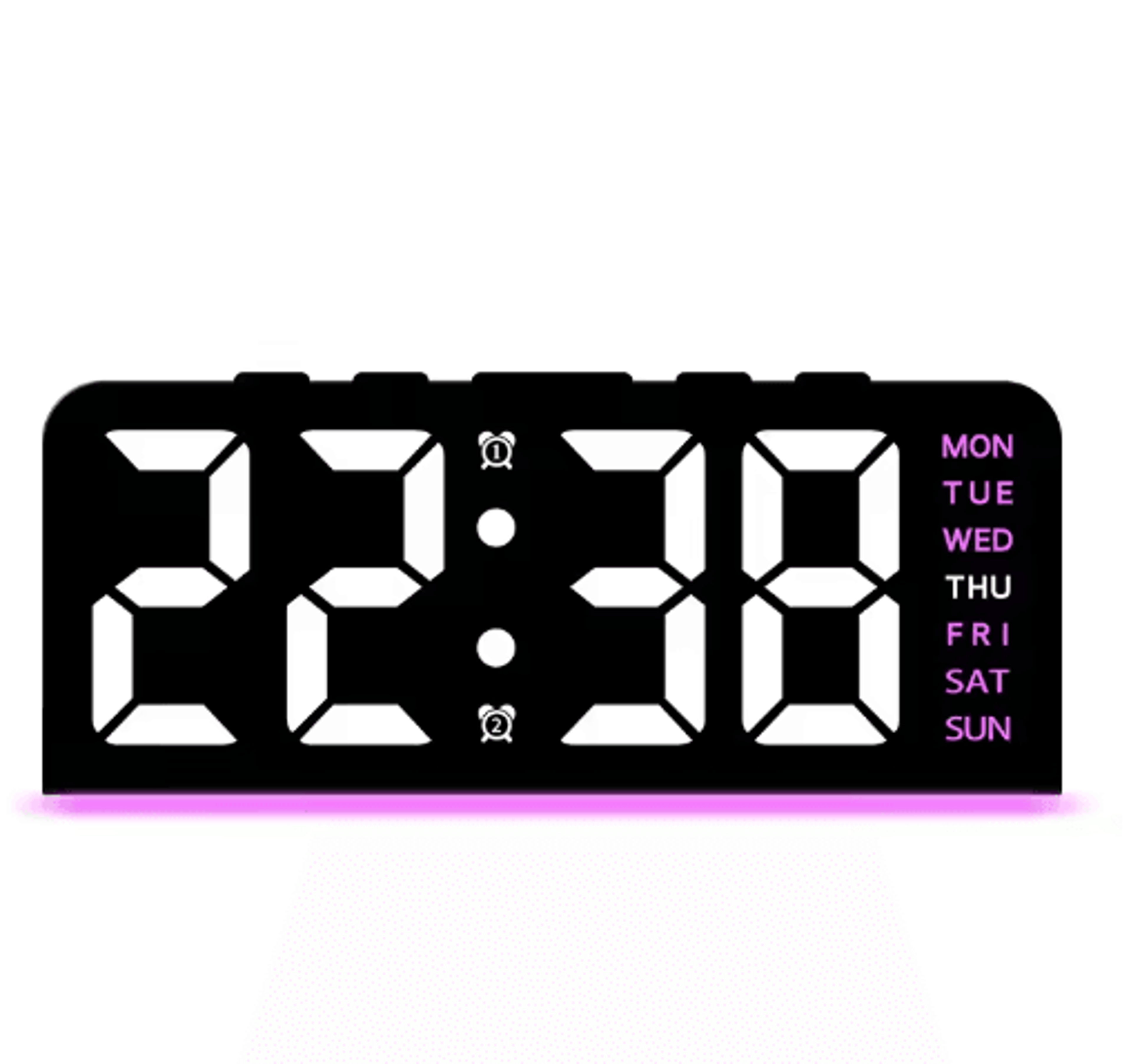 Digital LED Alarm Clock With Dual Alarms  Date Display  Bedside Desk Clock 3