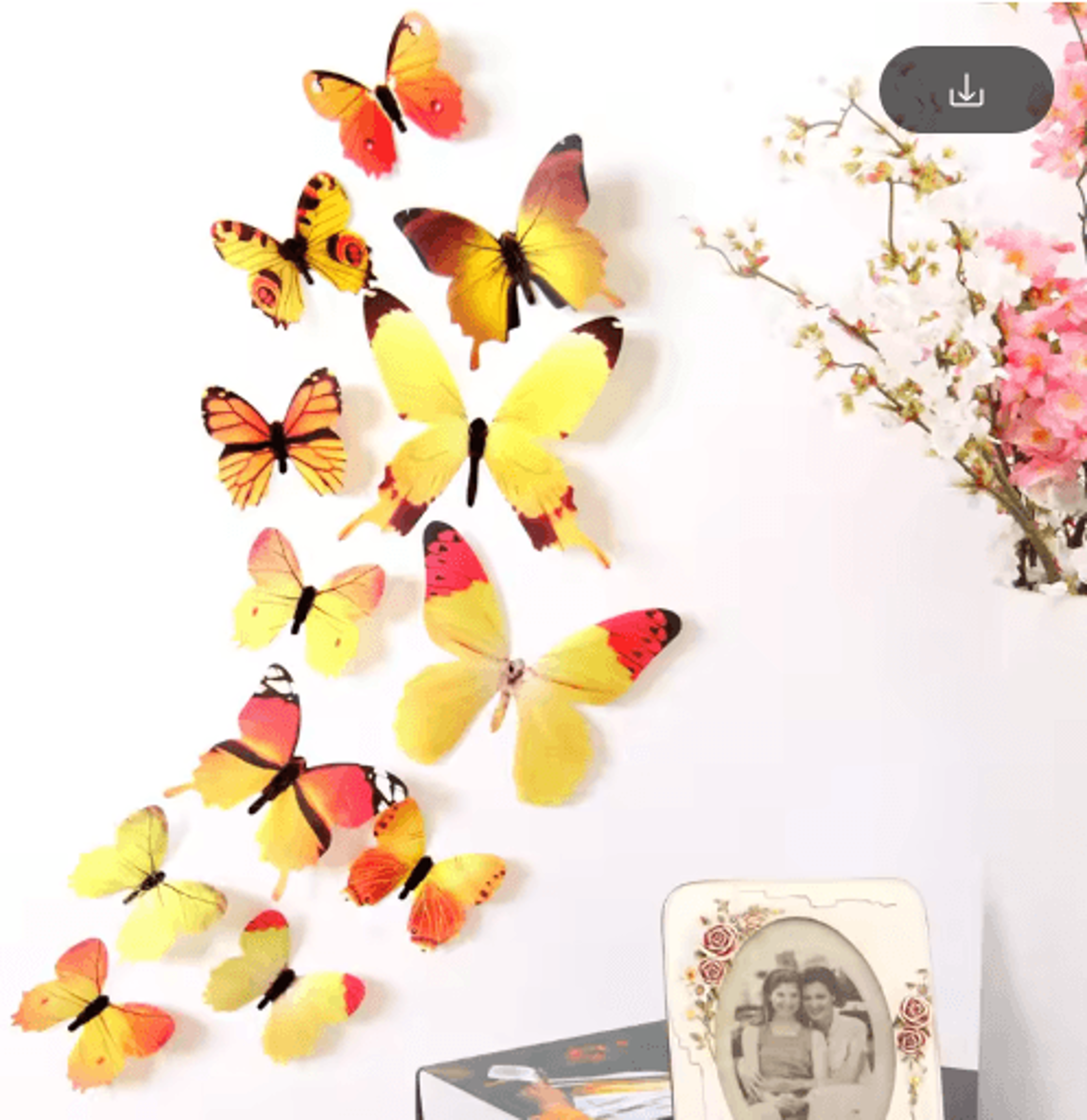 3D Butterfly Wall Stickers Set  SelfAdhesive Living Room  Home Decor 12pcs 1