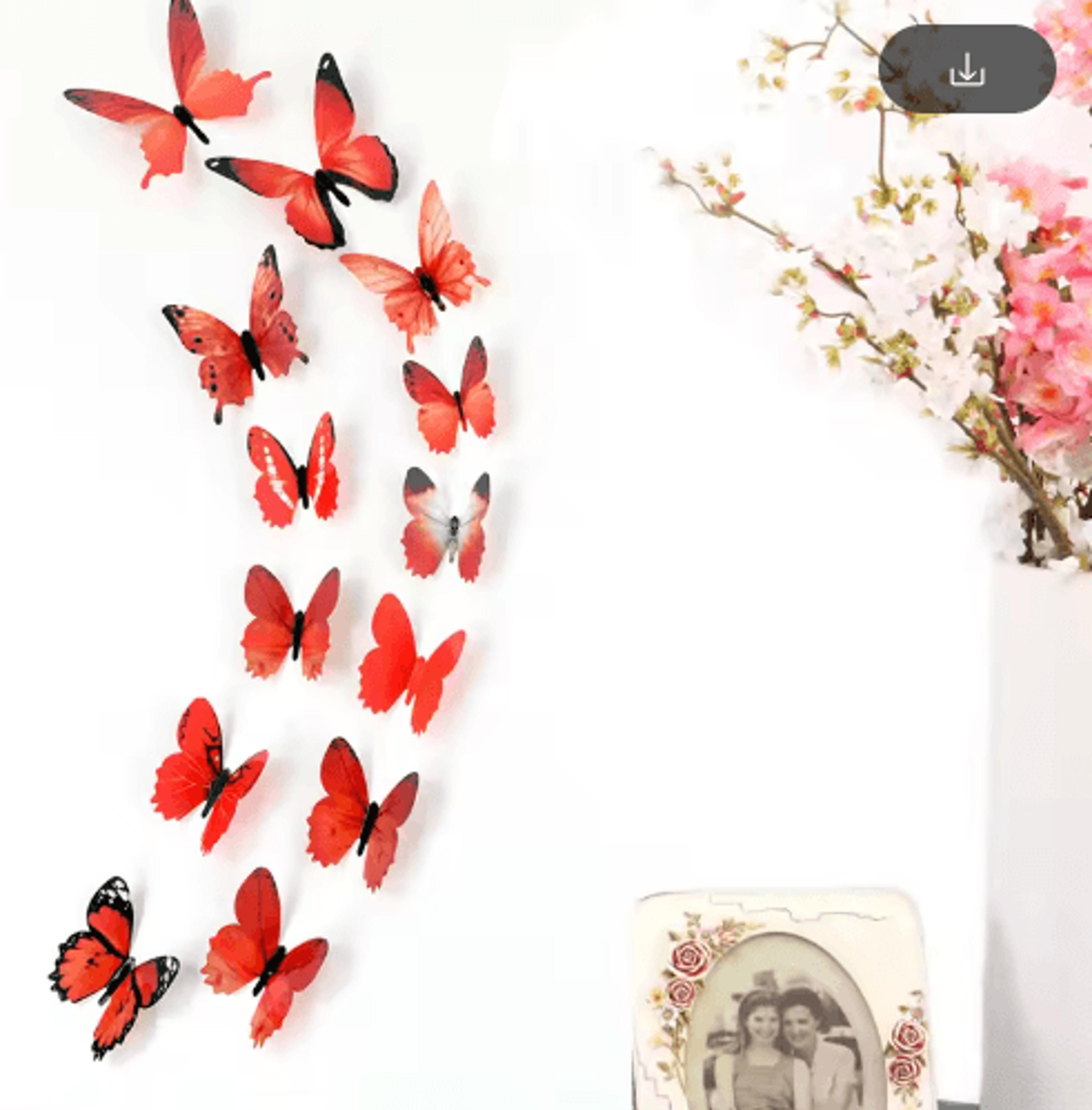 3D Butterfly Wall Stickers Set  SelfAdhesive Living Room  Home Decor 12pcs 2