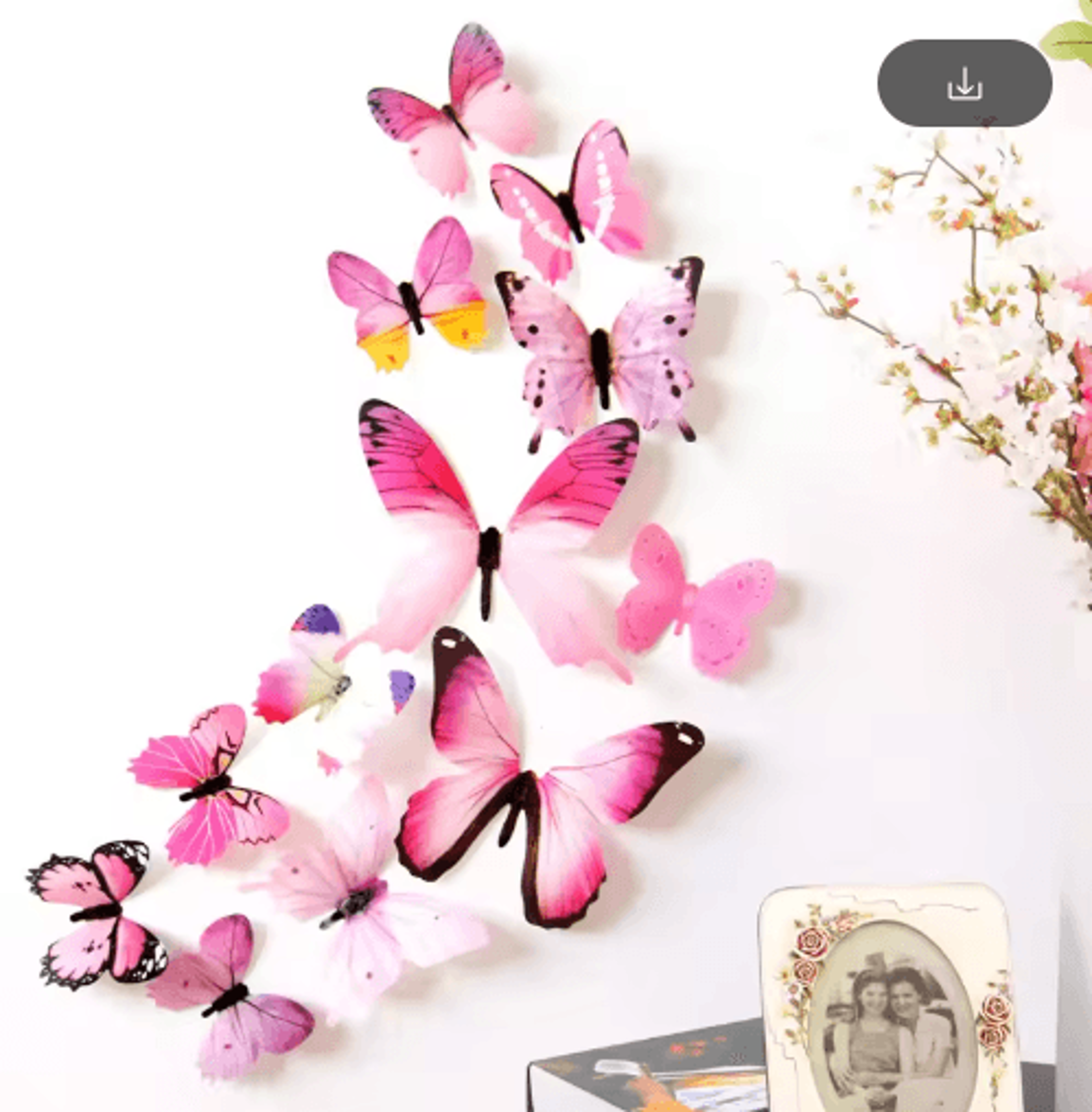 3D Butterfly Wall Stickers Set  SelfAdhesive Living Room  Home Decor 12pcs 3