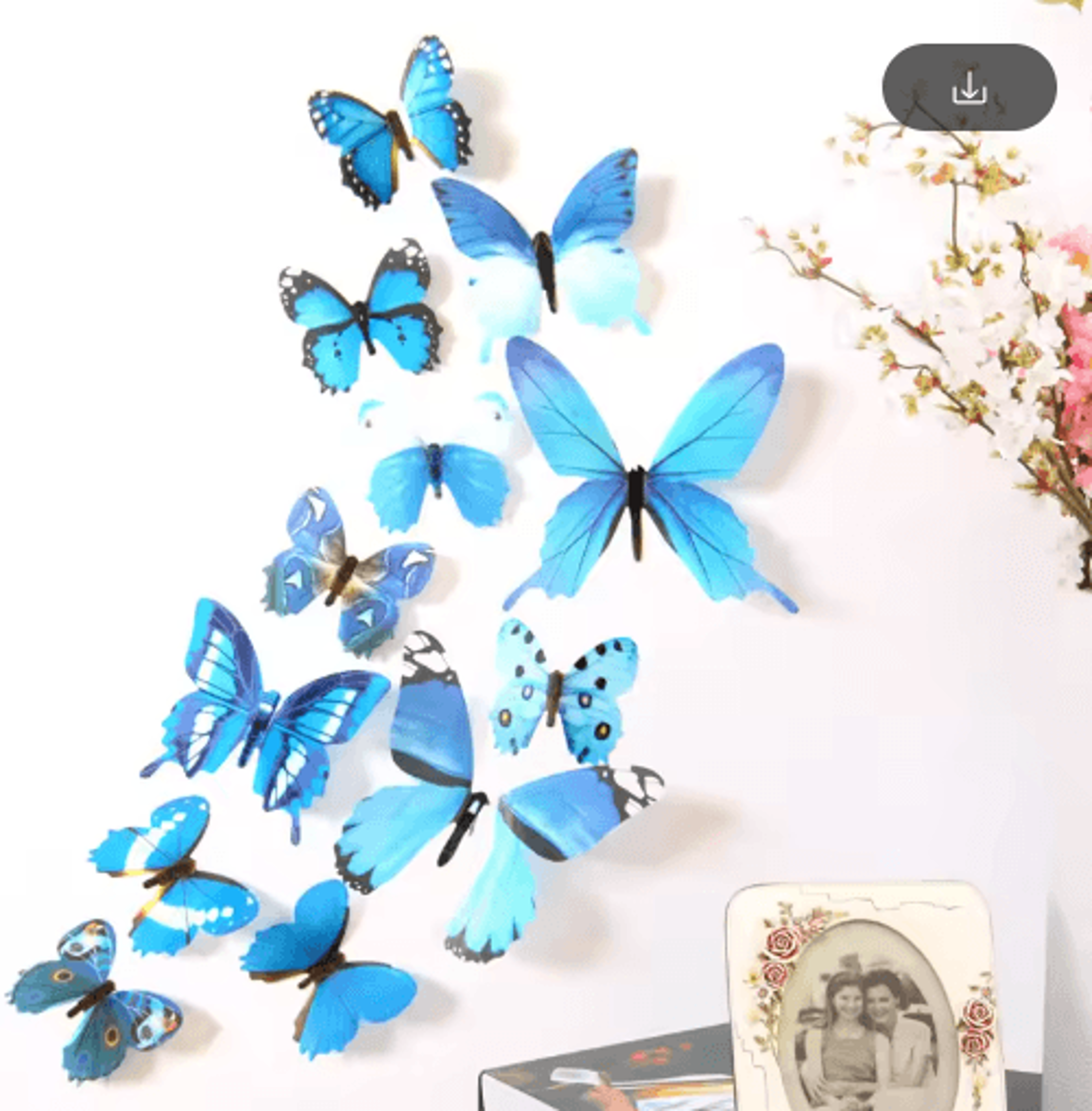 3D Butterfly Wall Stickers Set  SelfAdhesive Living Room  Home Decor 12pcs 5