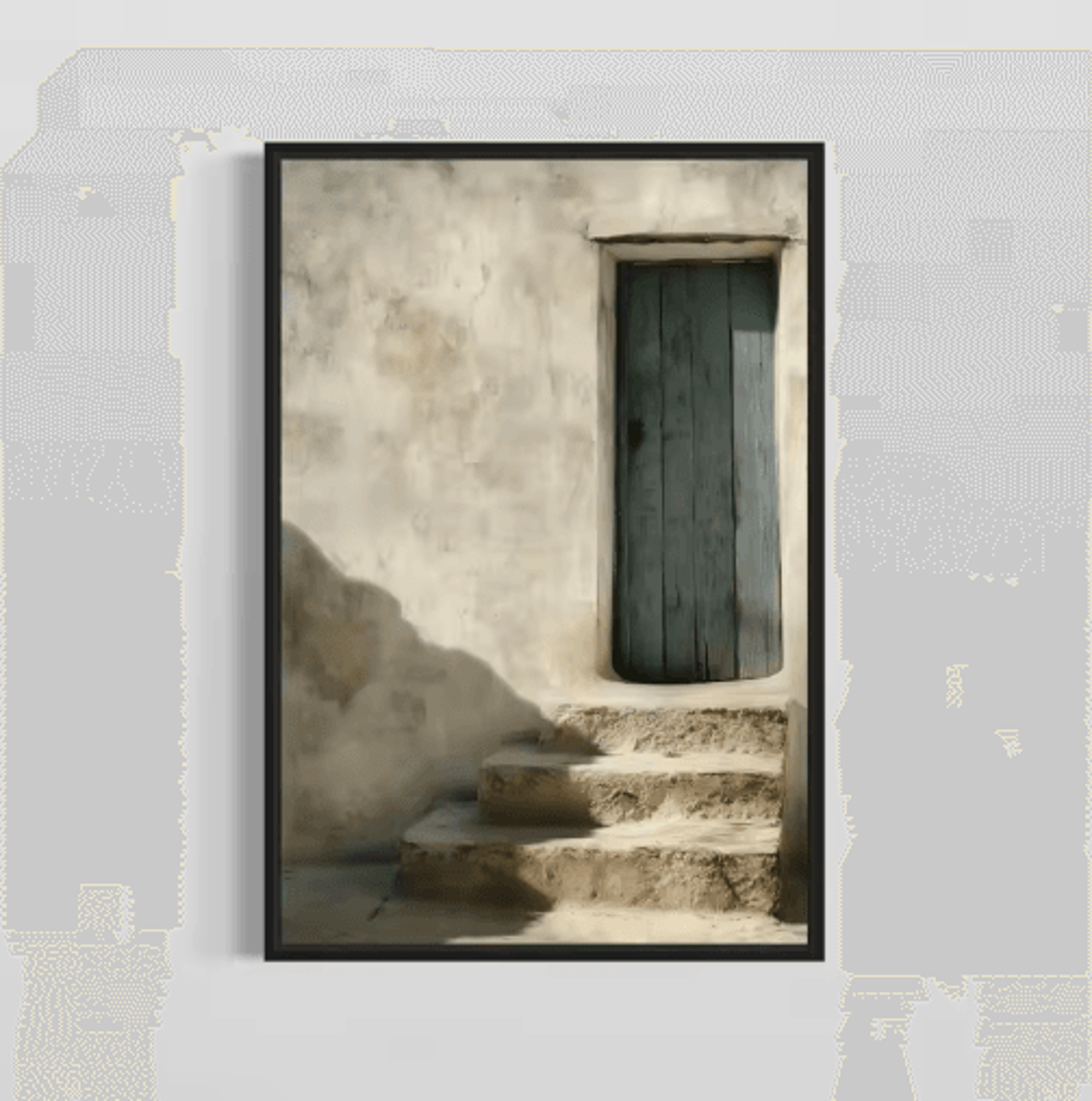 Minimalist Olive Tree Canvas Wall Art  Mediterranean Frameless Still Life Poster 12