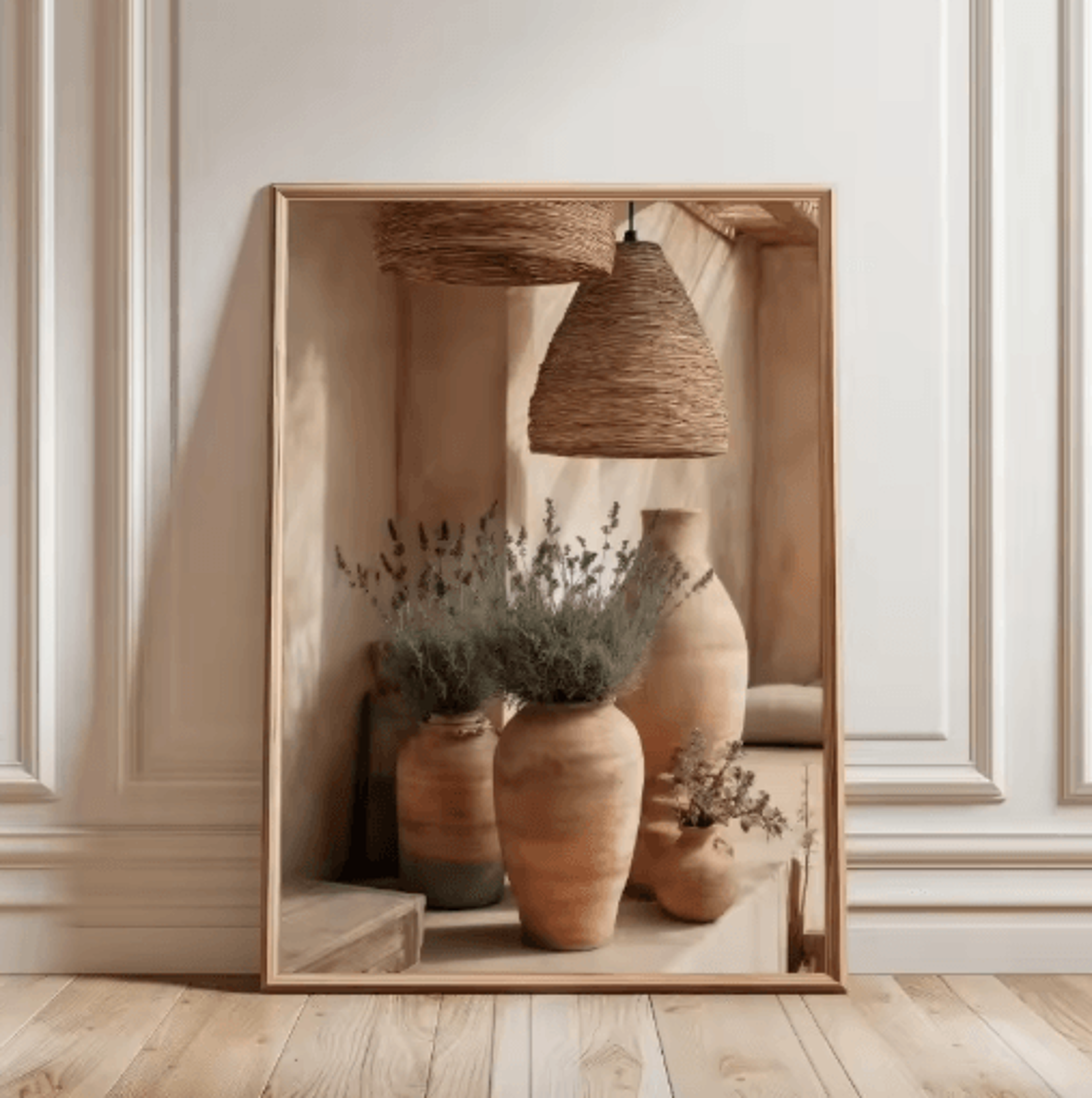 Minimalist Olive Tree Canvas Wall Art  Mediterranean Frameless Still Life Poster 6