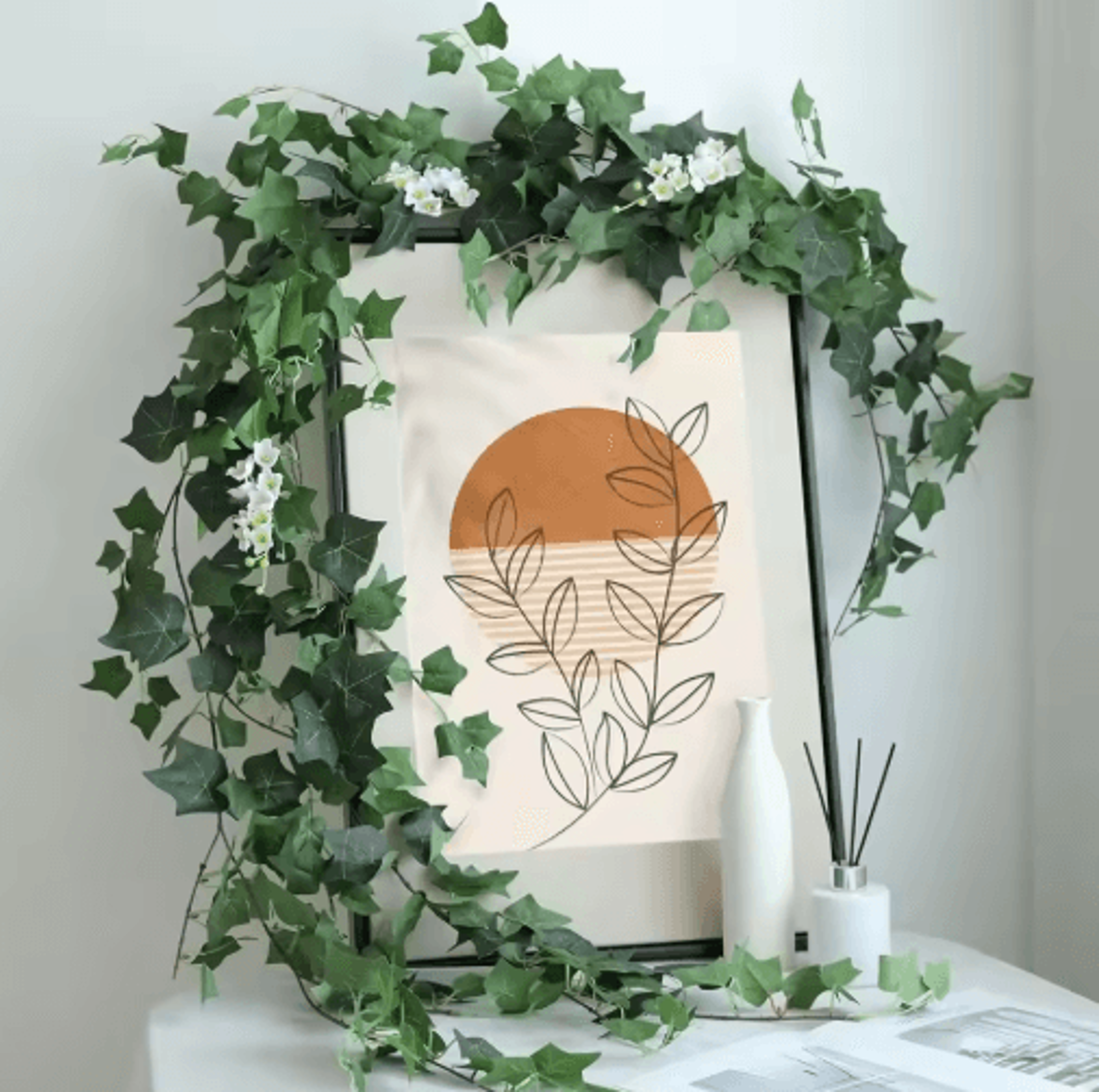 Artificial Ivy Vines Garland  Lush Greenery Wall  Hanging Plant Decor 4