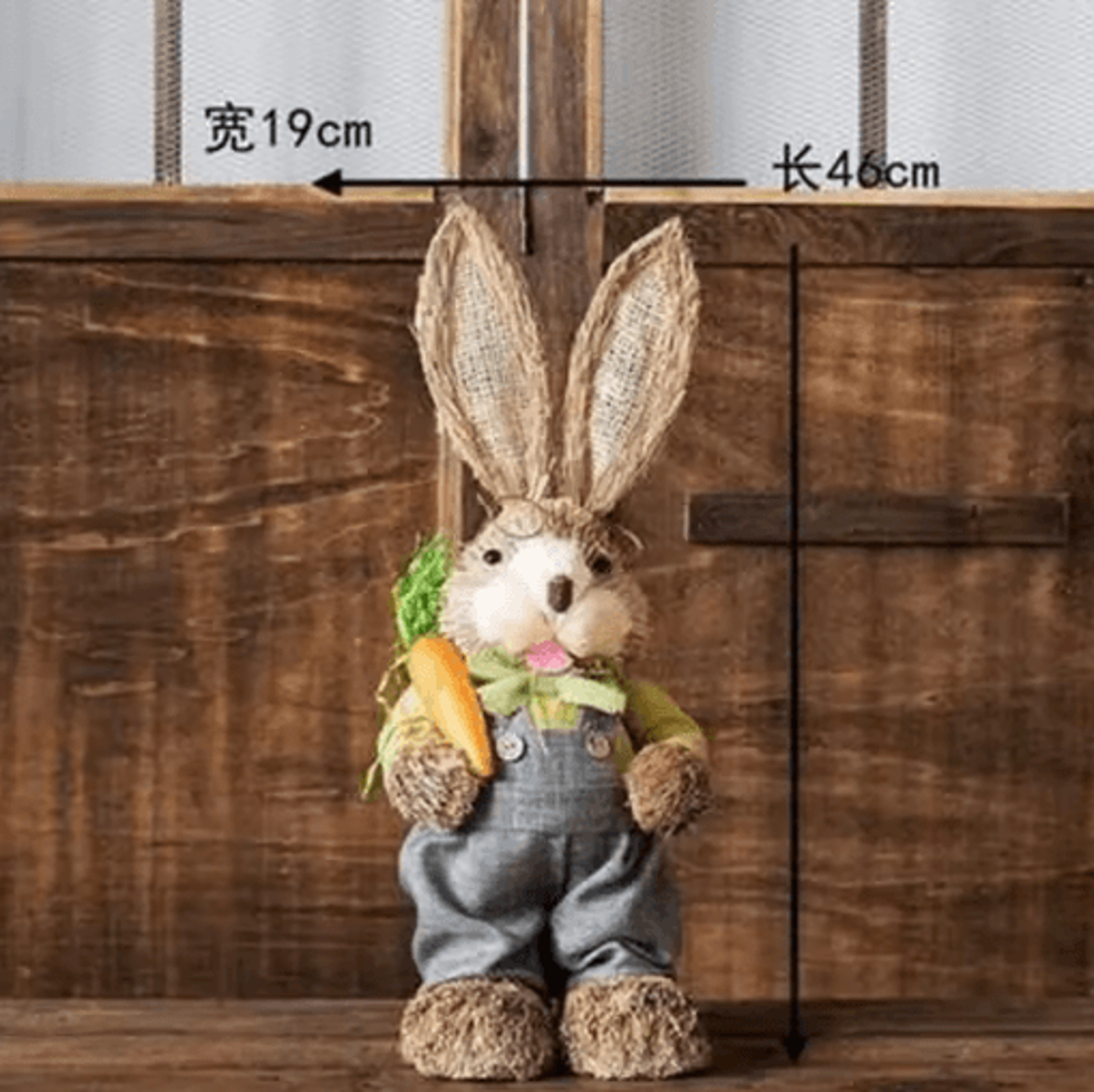 46cm Straw Bunny Decoration  Woven Easter Rabbit Yard  Home Decor 15