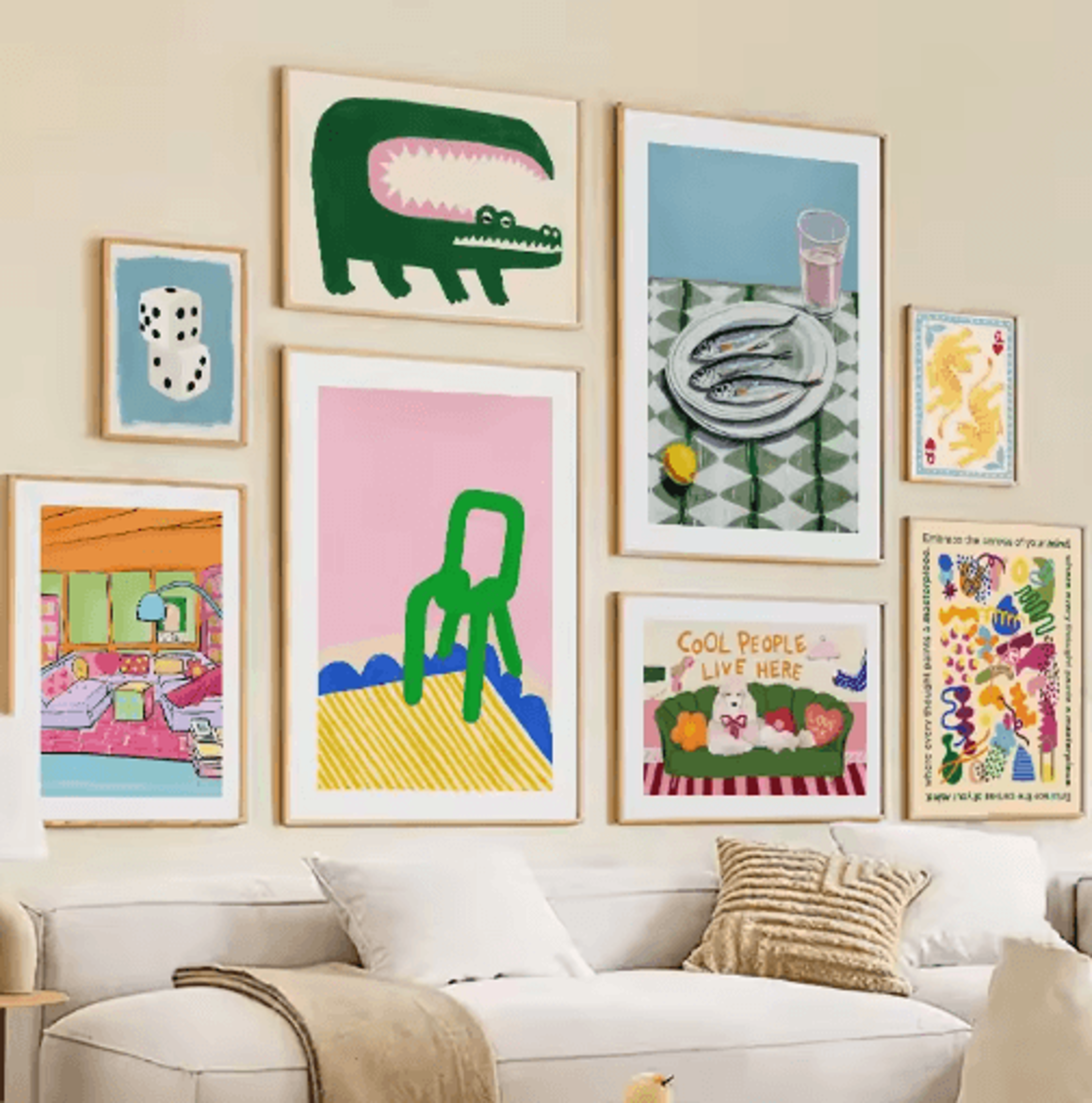 Abstract Crocodile  Fish Canvas Art Colorful Modern Wall Decor 14