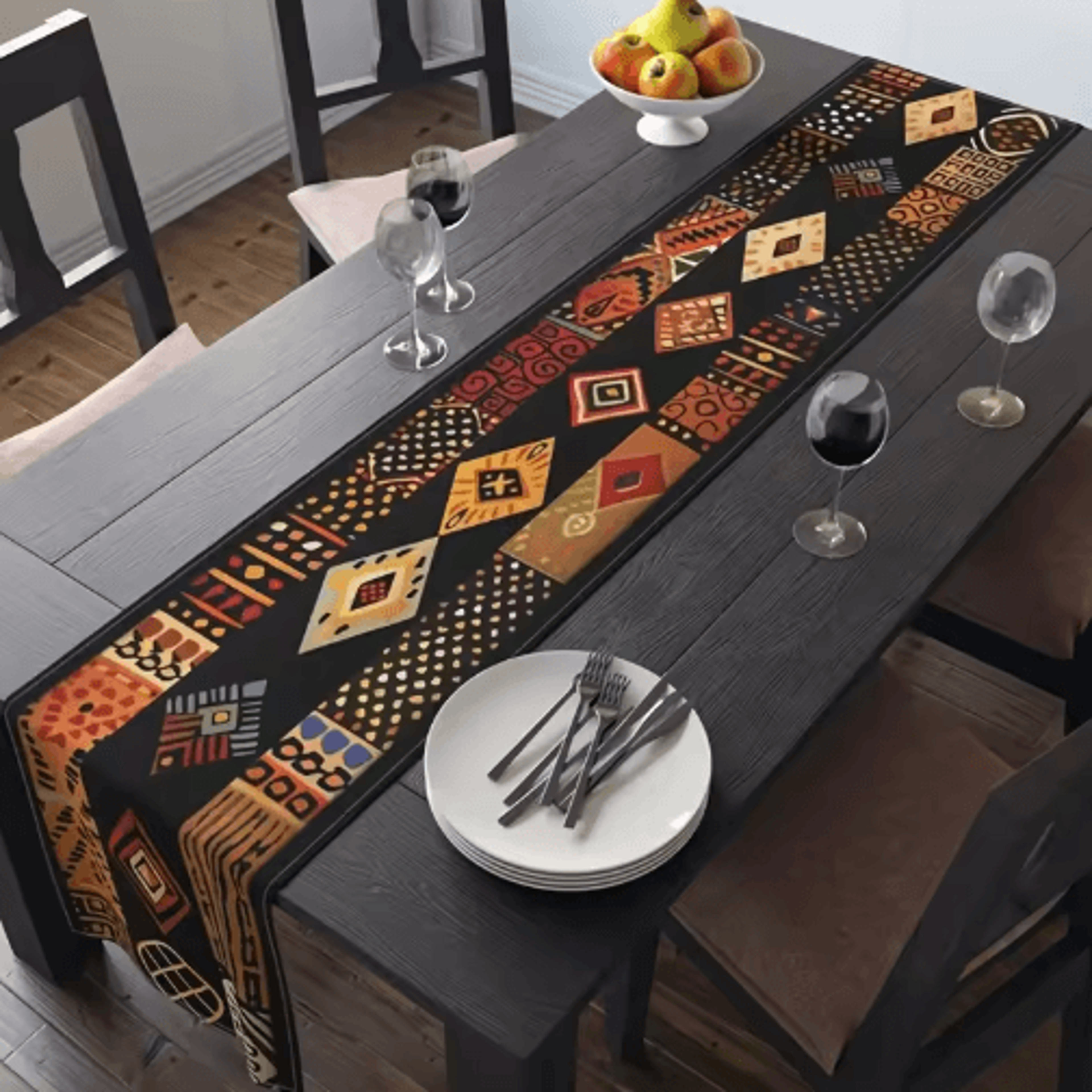 VIKAMA African Tribal Table Runner  Boho Ethnic Pattern Decor For Dining  Events 1