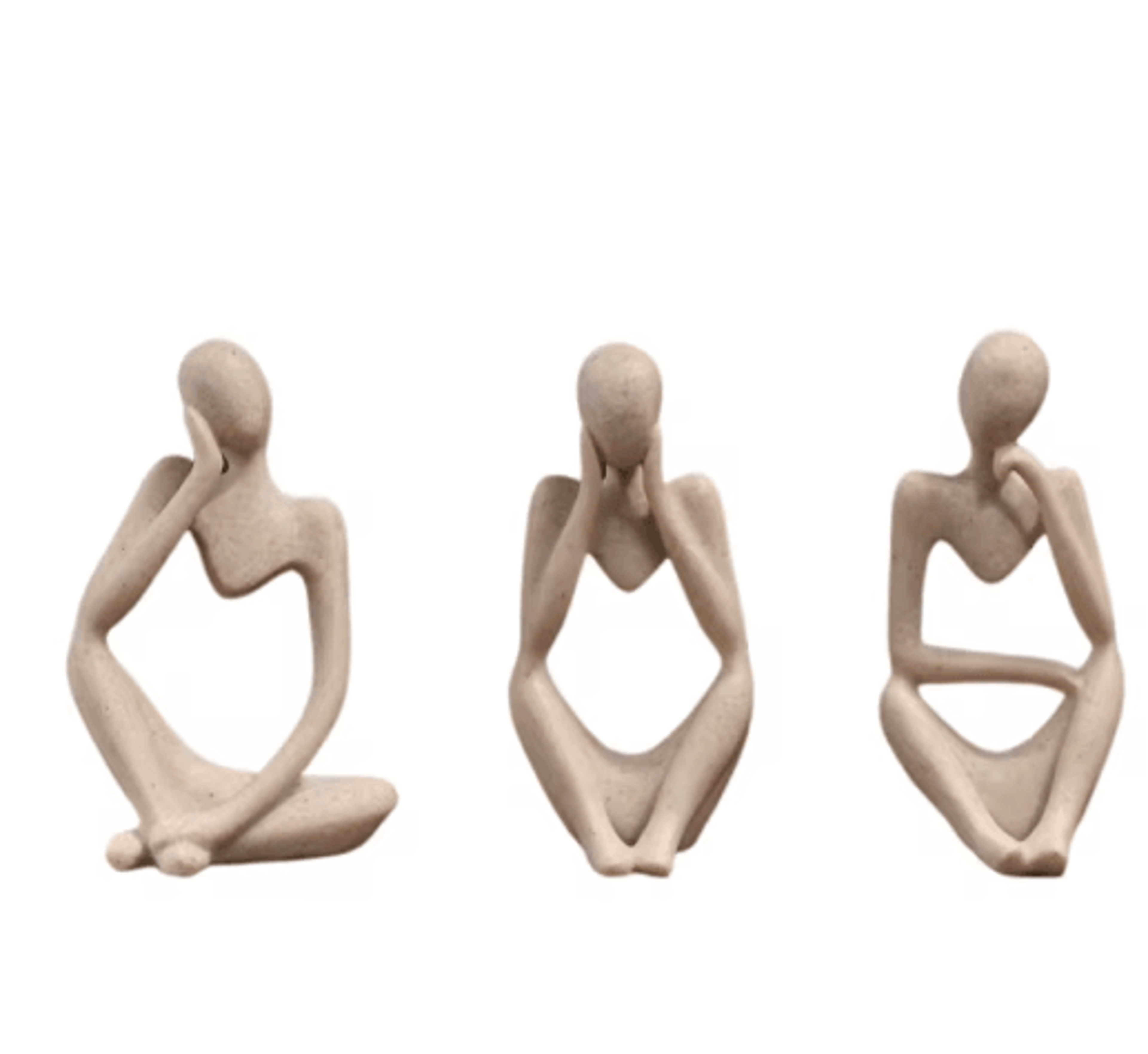 Minimalist Human Contemplation Sculpture  Modern Abstract Thinker Decor For Home  Office 3