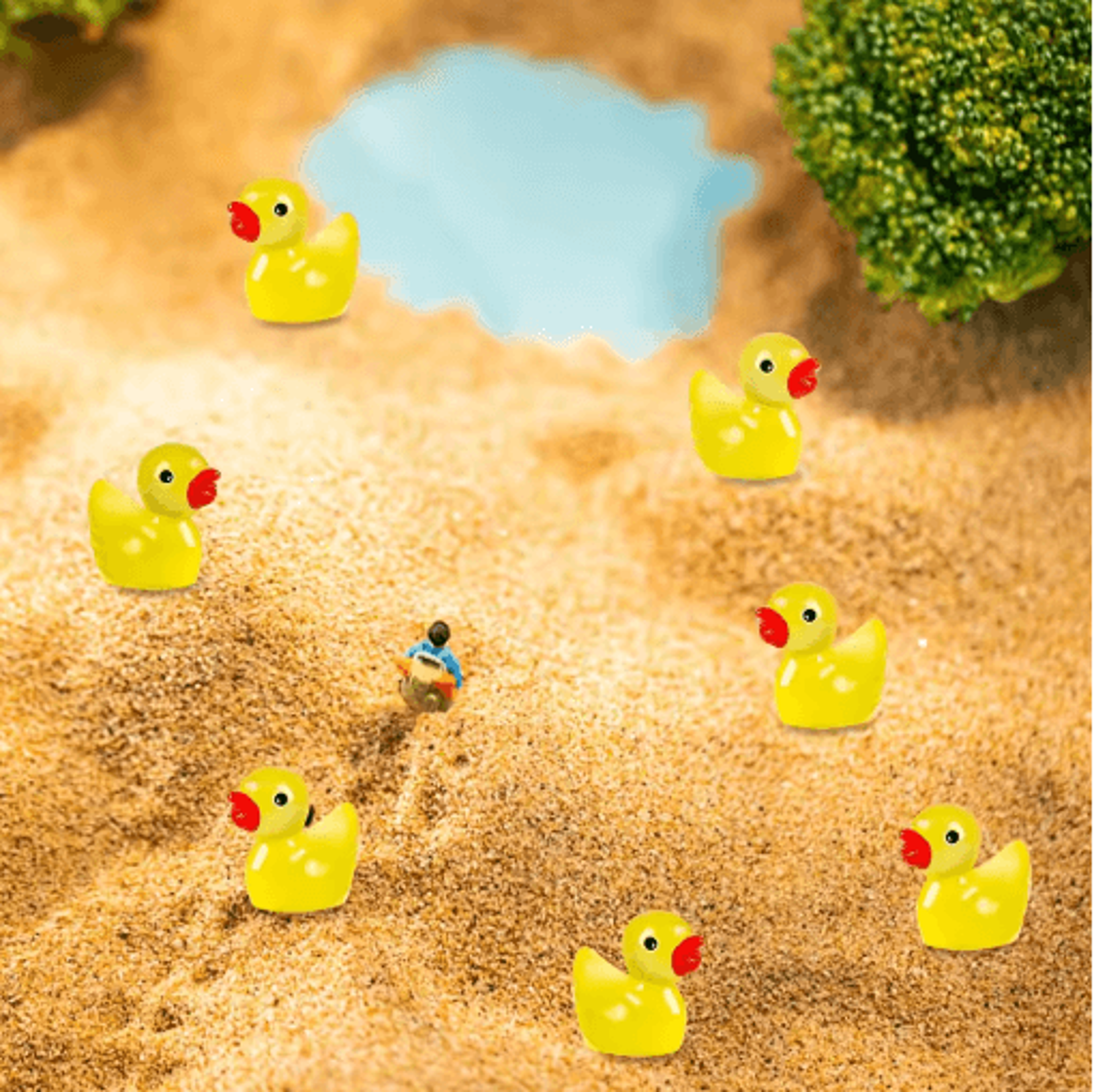 100PCS Glow In The Dark Duck Figurines Luminous Mini Resin Ducks For DIY Decor 6