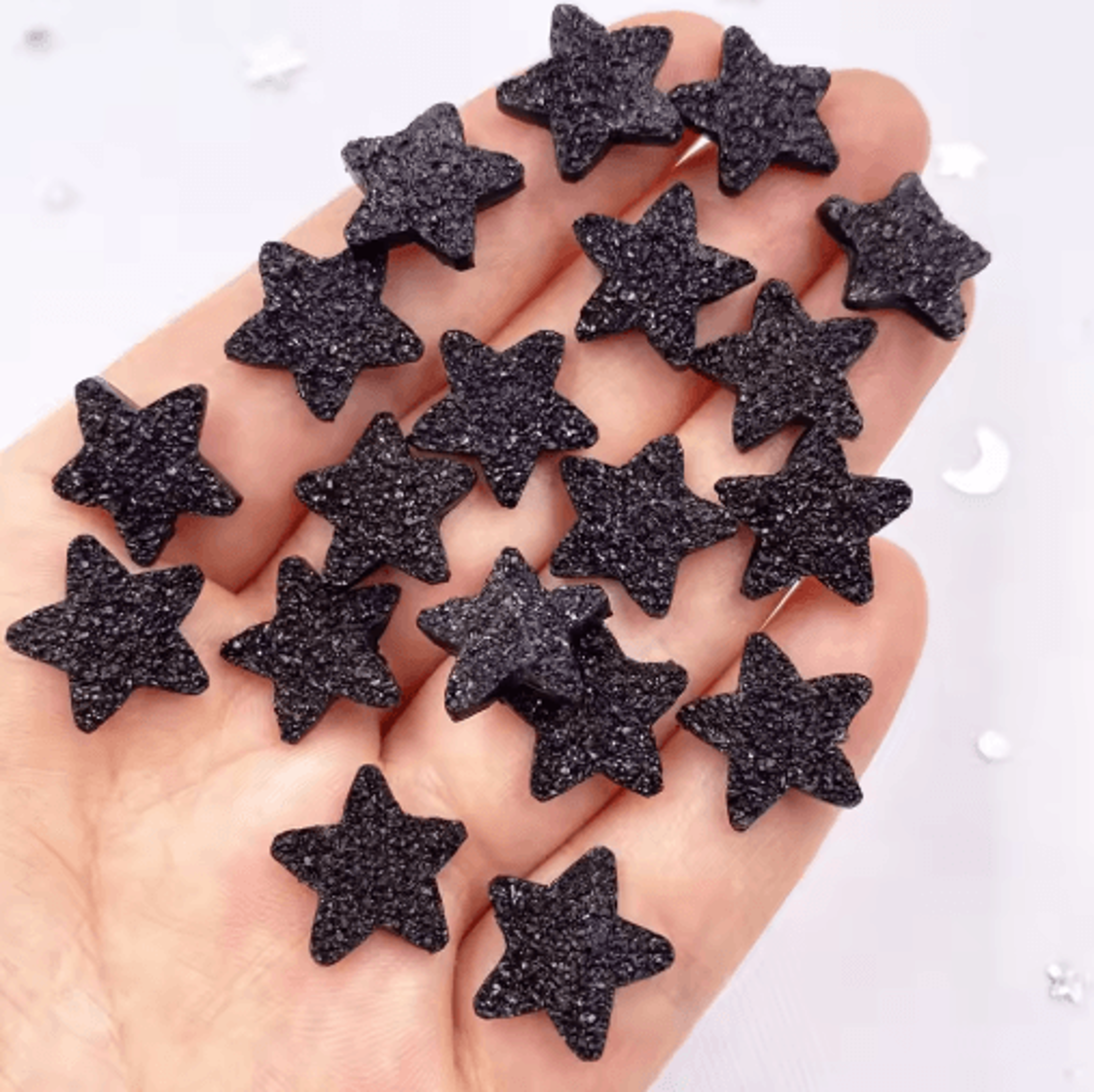 50PCS Resin Star Rhinestones  Flatback Craft Embellishments For Scrapbook  Decor 1