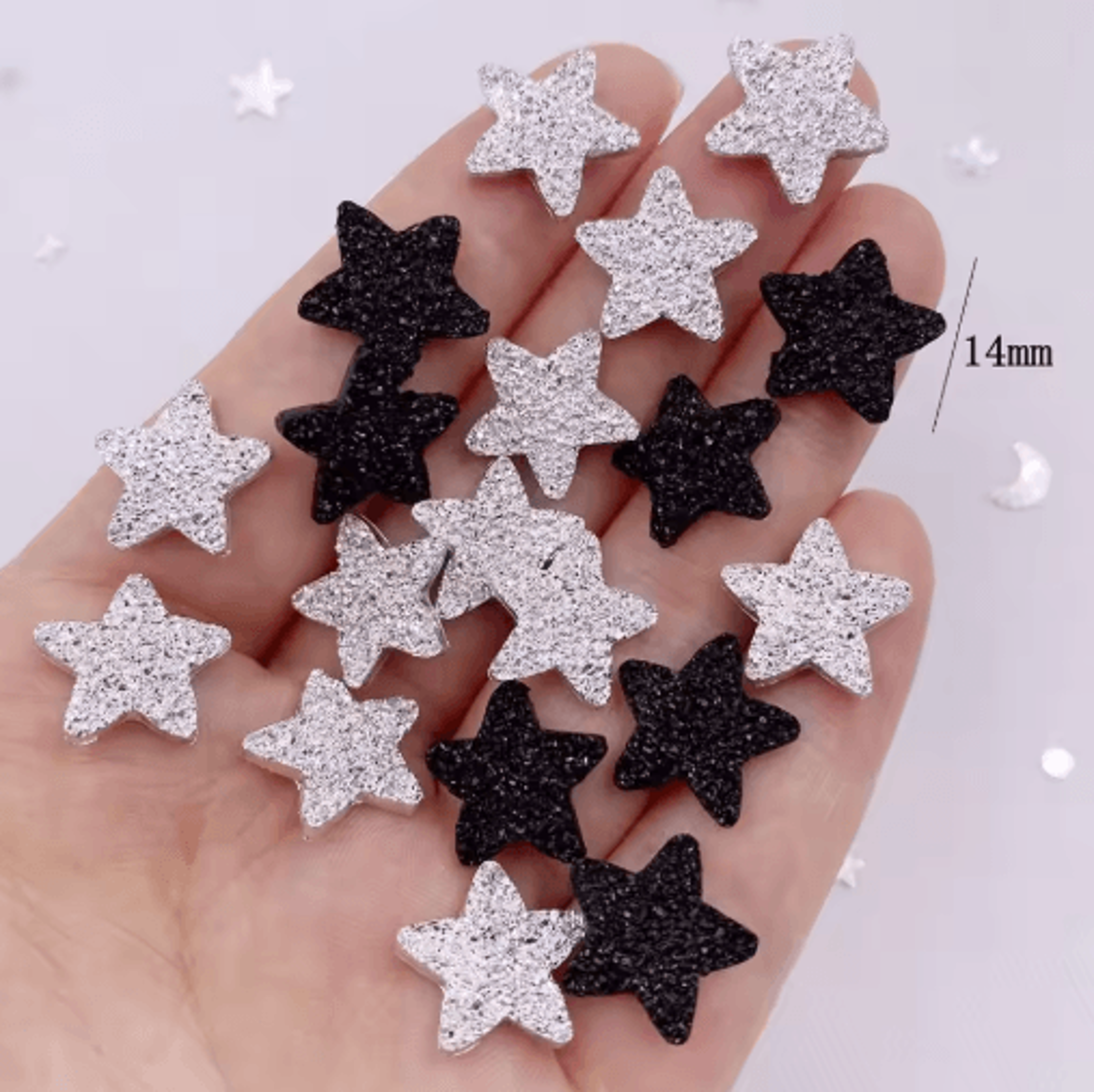 50PCS Resin Star Rhinestones  Flatback Craft Embellishments For Scrapbook  Decor 6