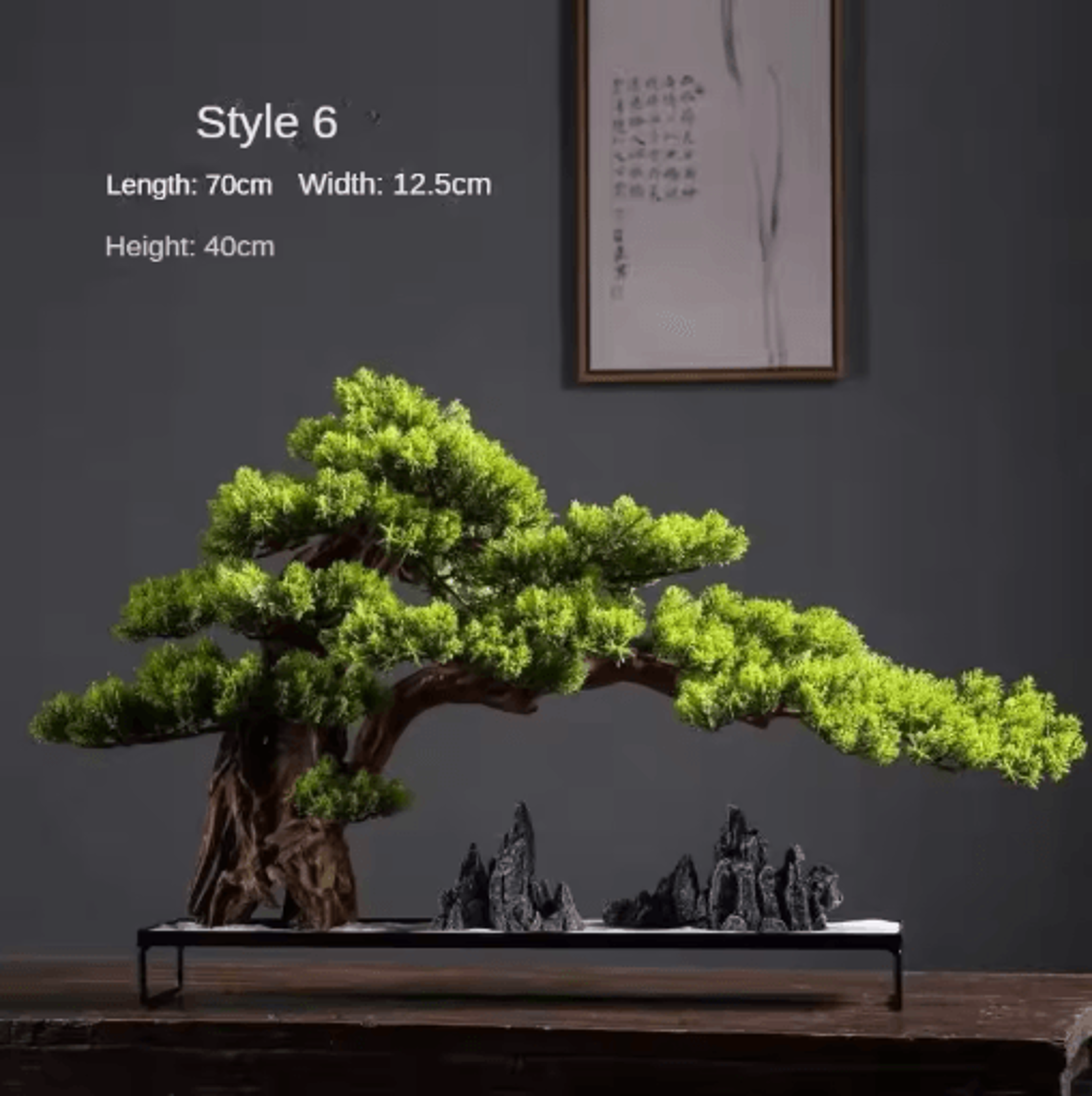 Artificial Pine Bonsai Tree Mini Desktop Landscaping Decor For Home  Office 4