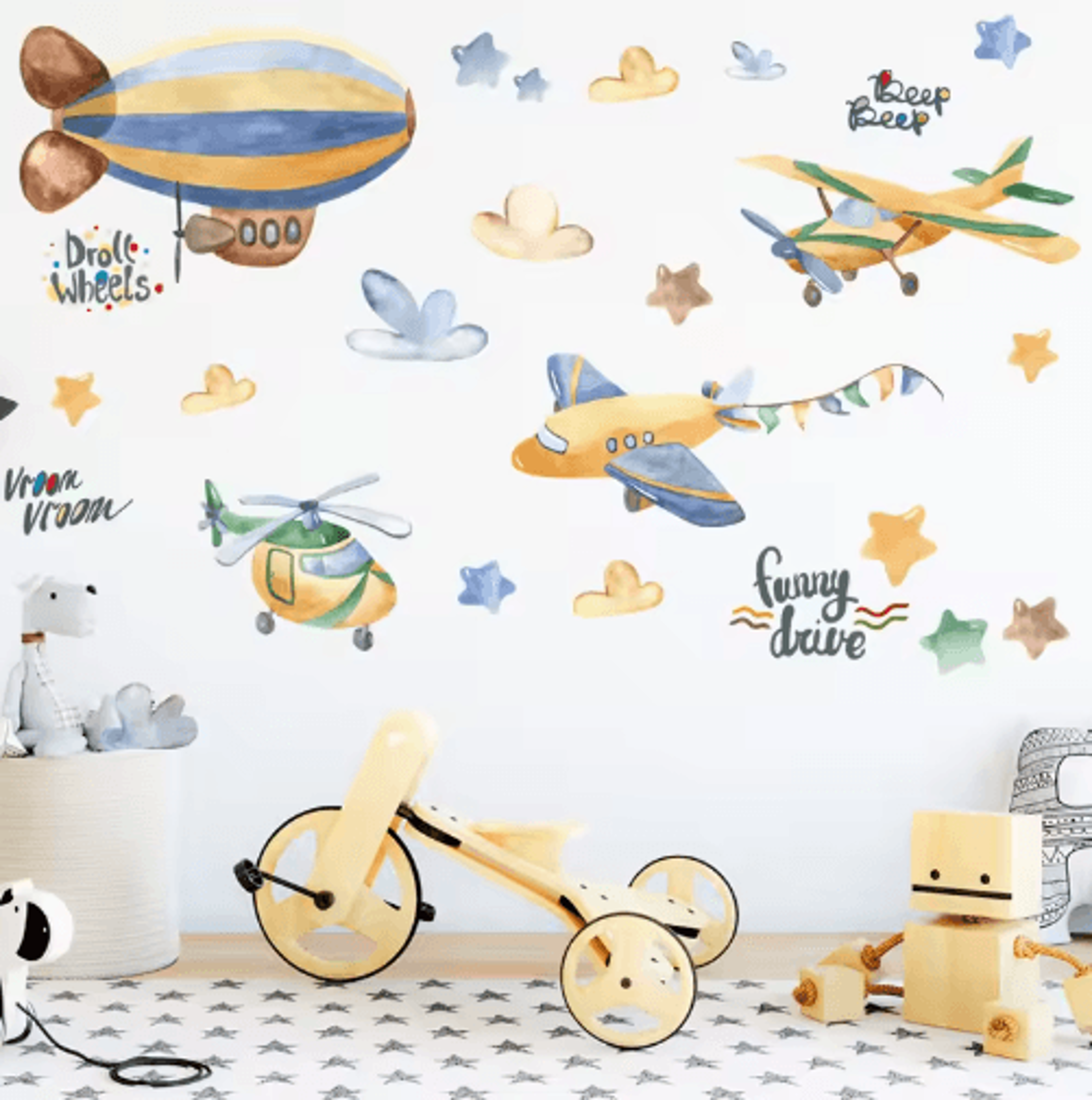 Astronaut Wall Stickers  Space Nursery Wall Decals For Kids Room Decor 7