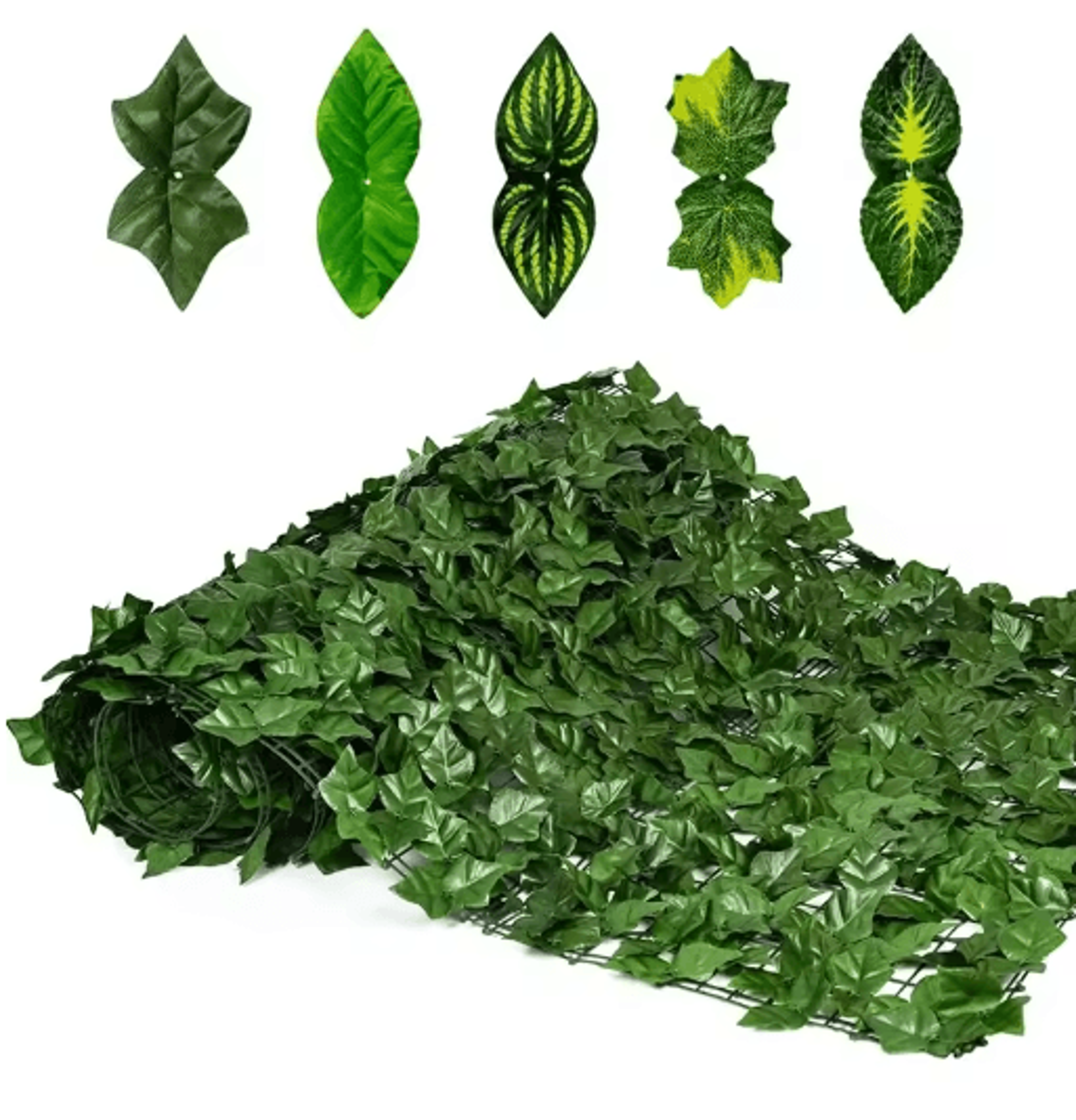 Artificial Ivy Hedge Fence Panel Faux Leaf Privacy Screen For Balcony  Garden 0