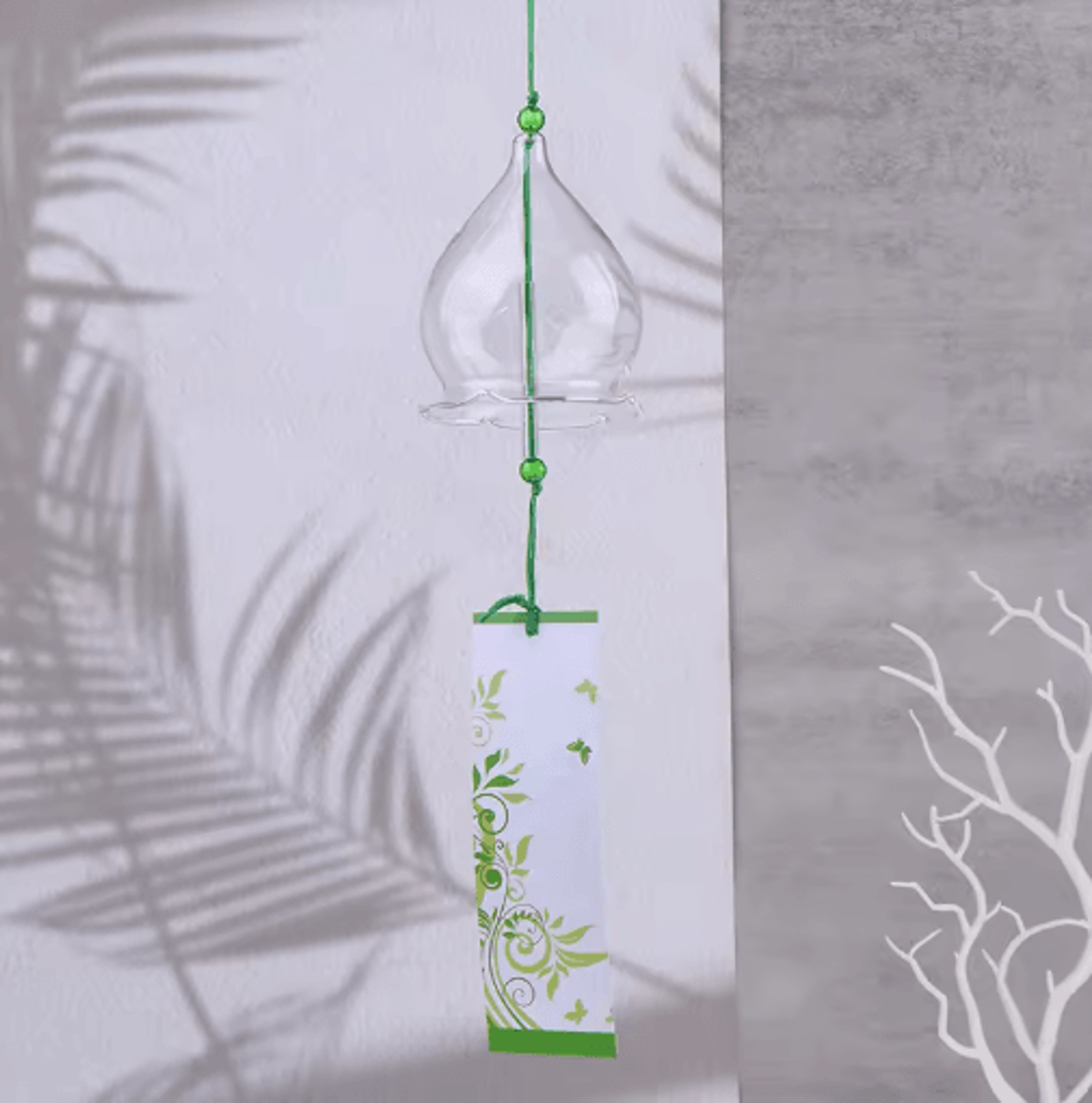 Transparent Glass Wind Chimes  Japanese Style Hanging Wind Bell Decor 5