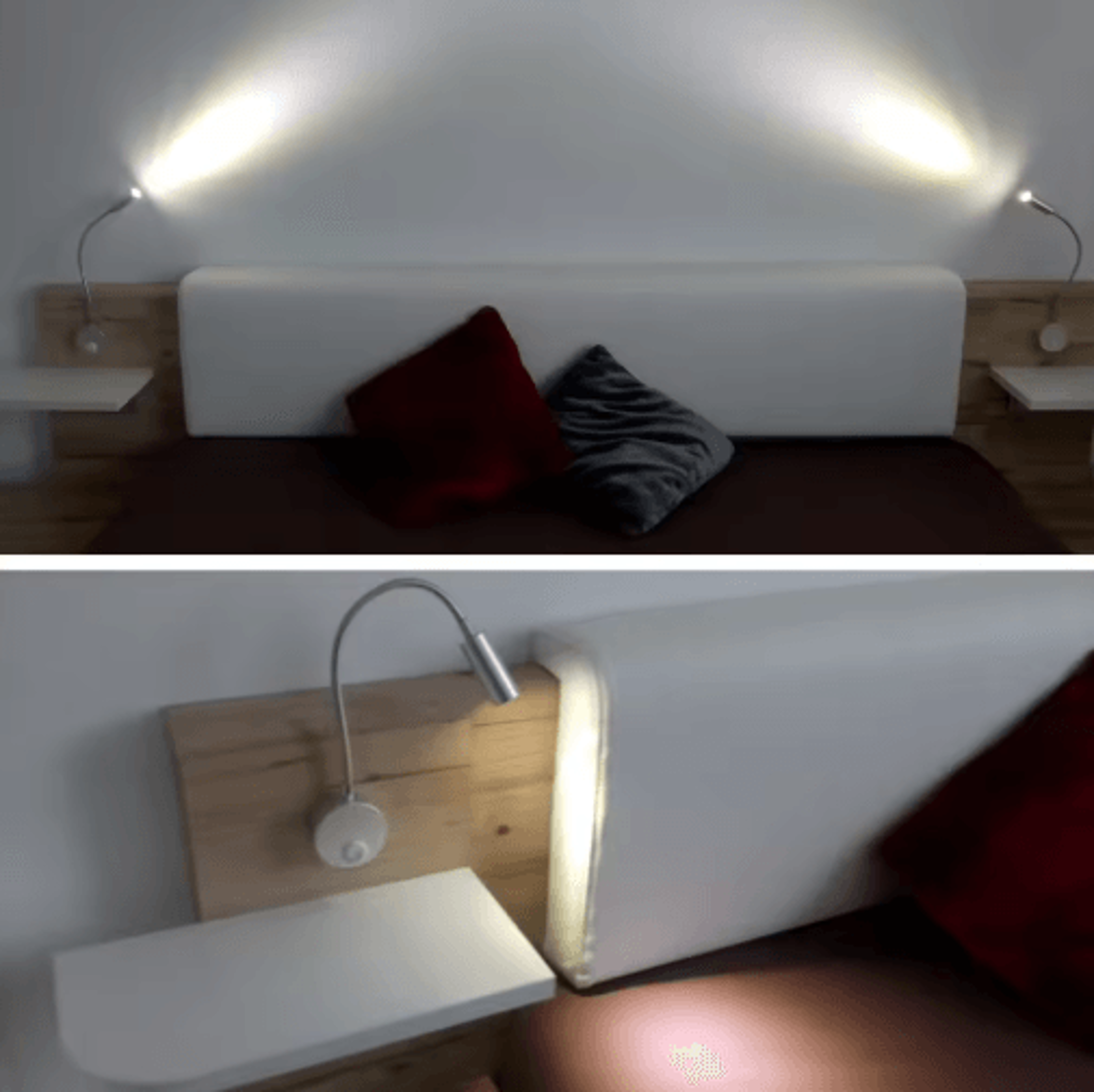 Flexible Gooseneck Bedside Reading Light  Wall Sconce Clamp Lamp With Switch 9