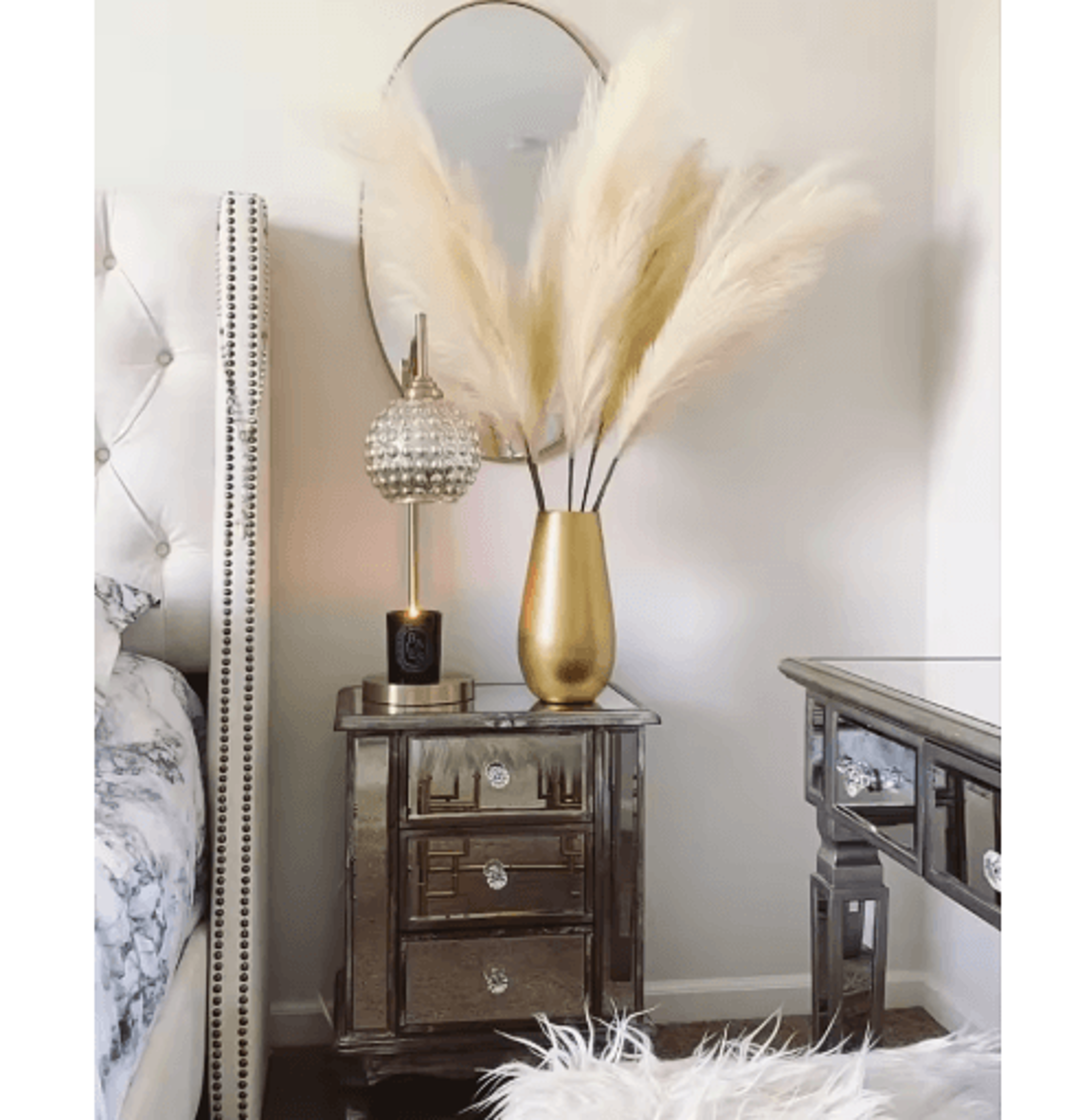 Large Artificial Pampas Grass  Tall Fluffy Stems For Elegant Boho Decor 0