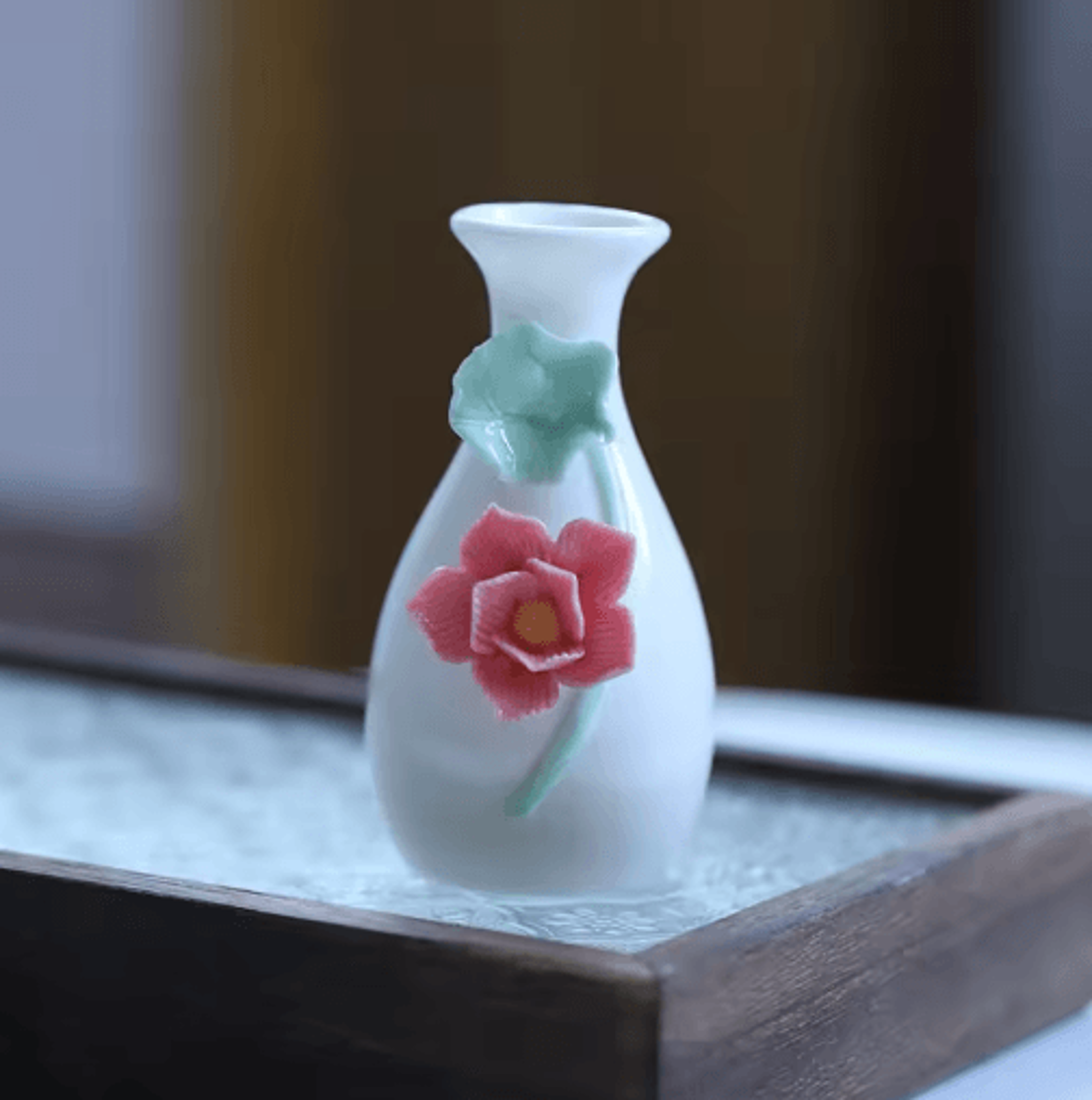 Chinese Style Ceramic Mini Vase Retro Toothpick  Cotton Swab Holder 2